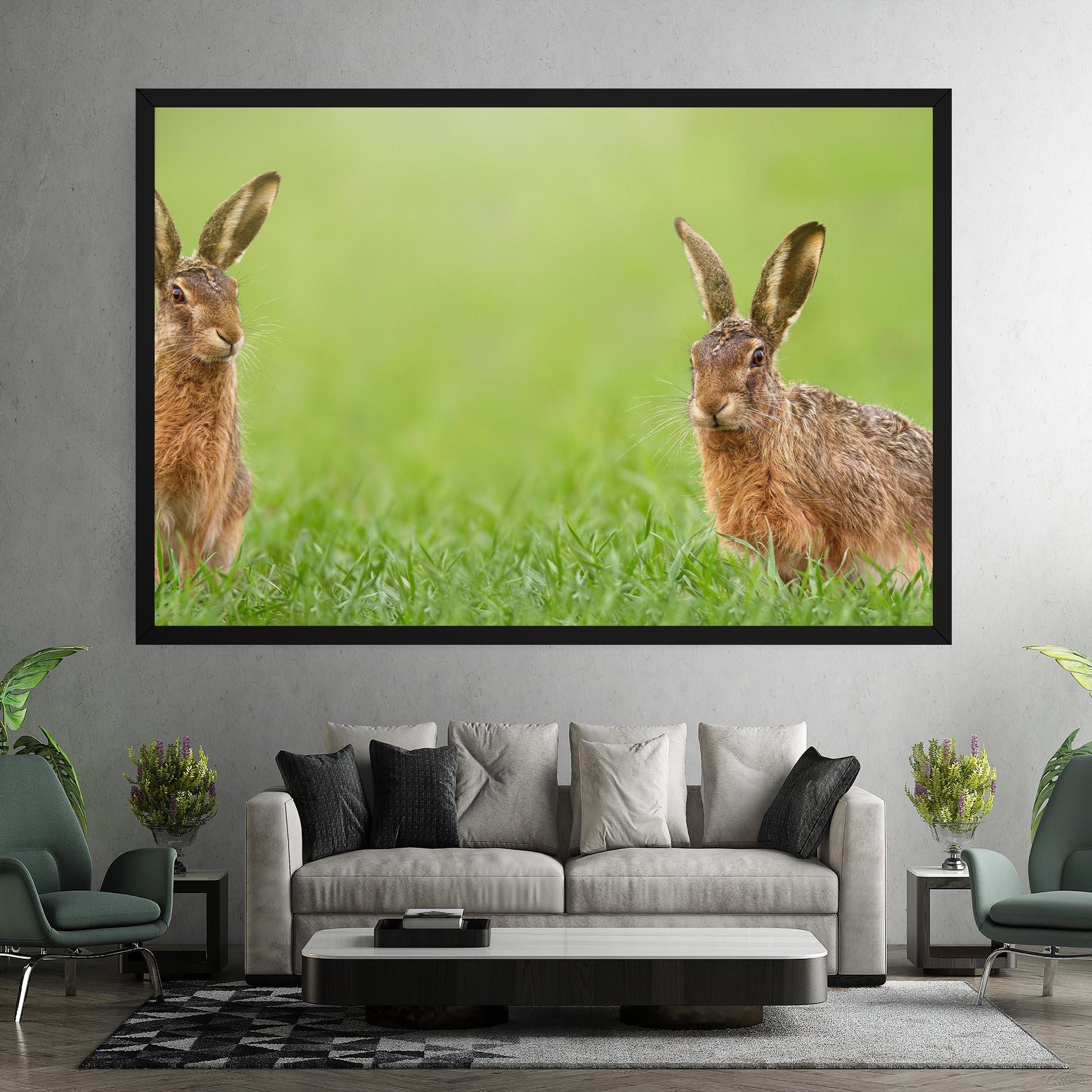 Leinwandbild Brown Hares mockup 7