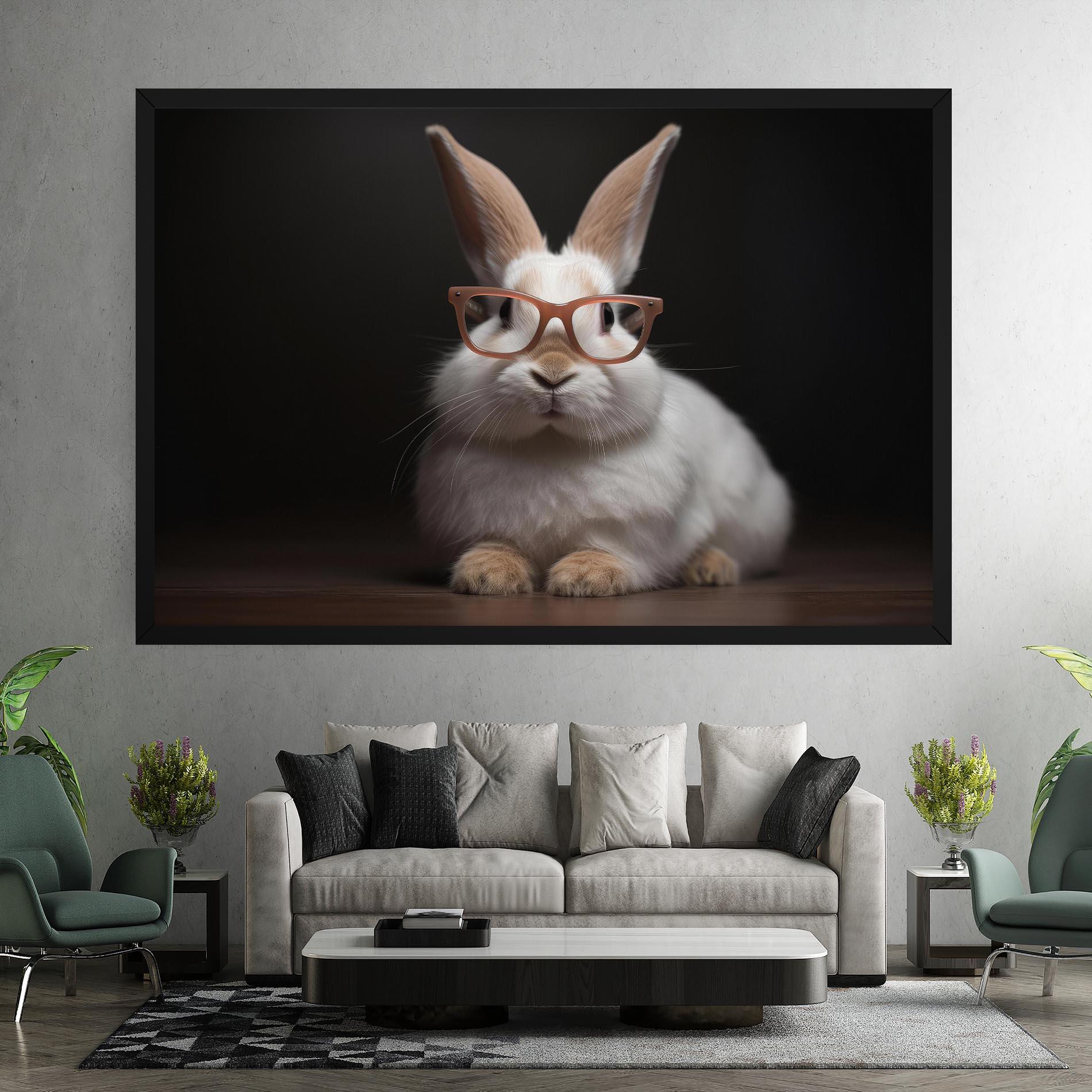 Leinwandbild Eyeglasses Bunny mockup 7