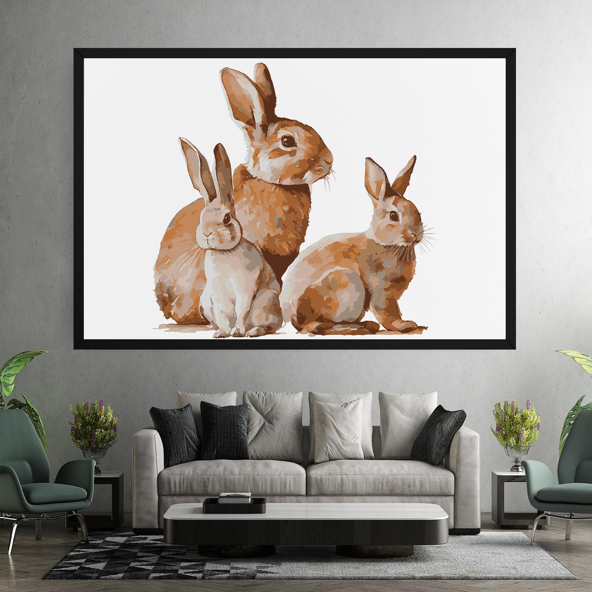 Leinwandbild Family Rabbit mockup 7