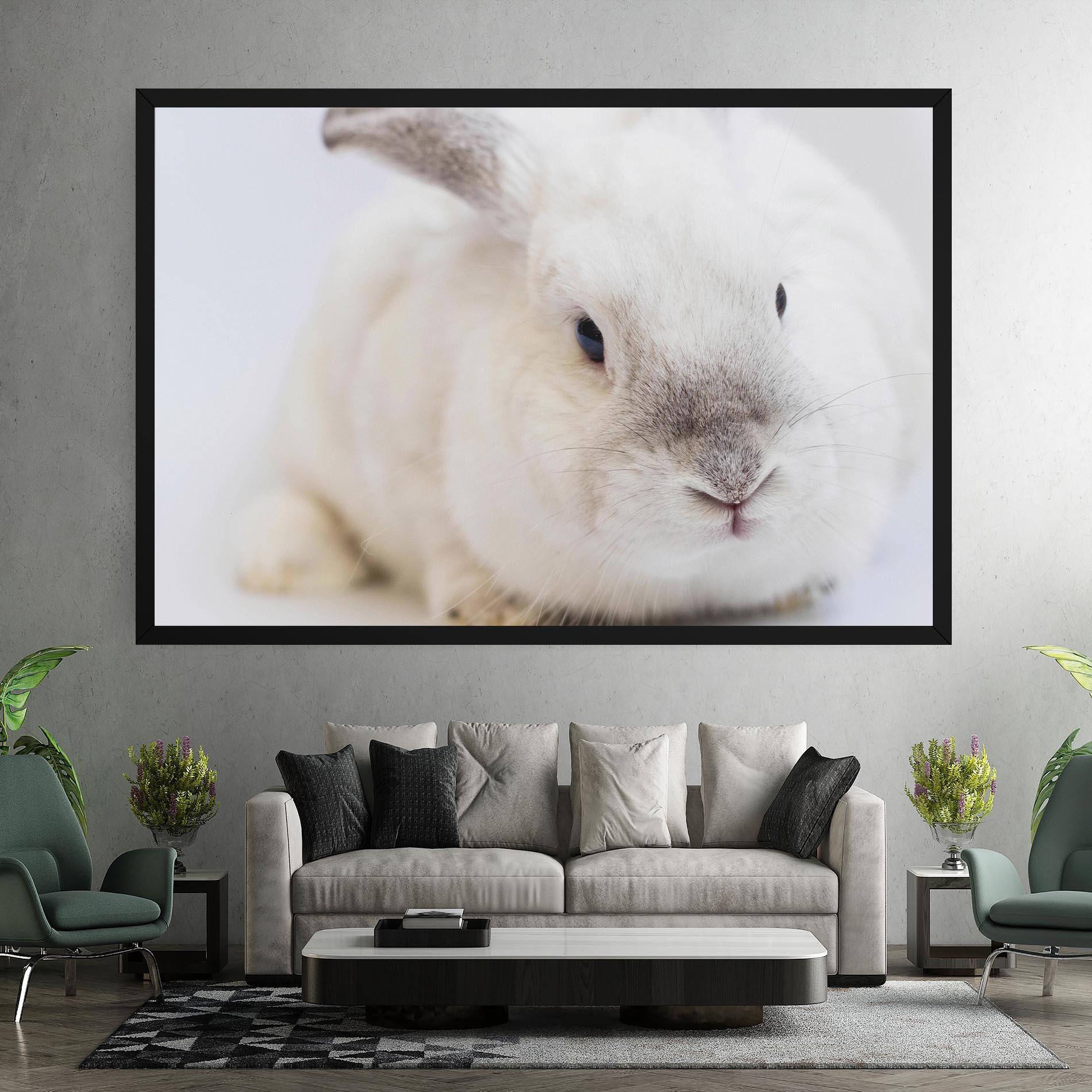 Leinwandbild Light Grey Bunny mockup 7