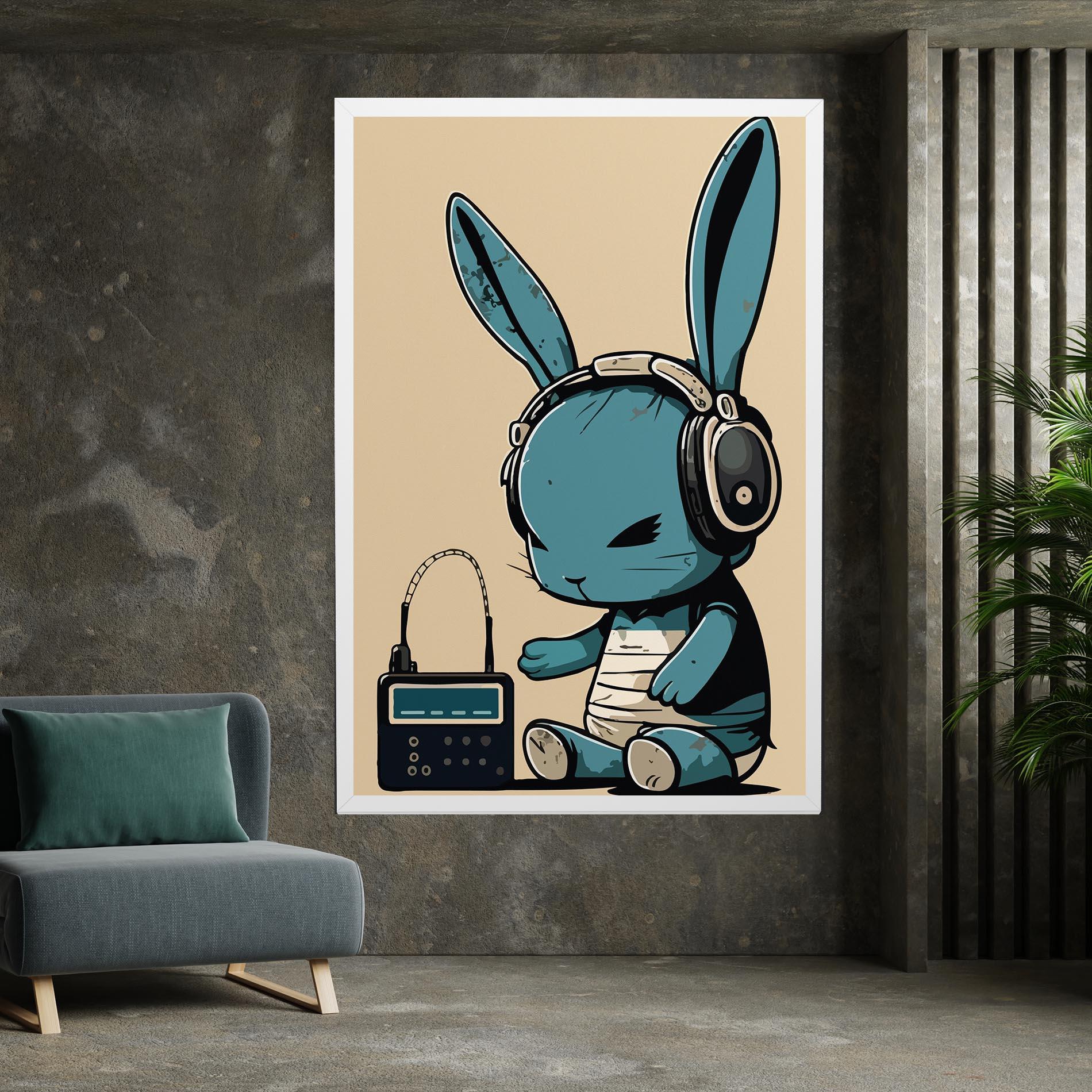 Leinwandbild Blue Baby Bunny mockup 7