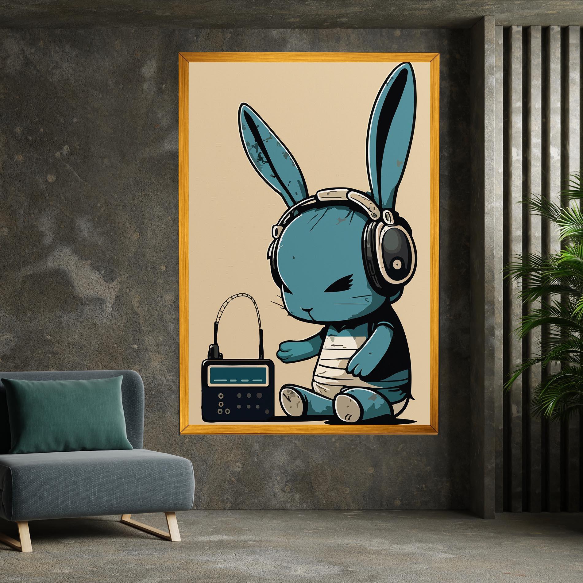 Leinwandbild Blue Baby Bunny mockup 7