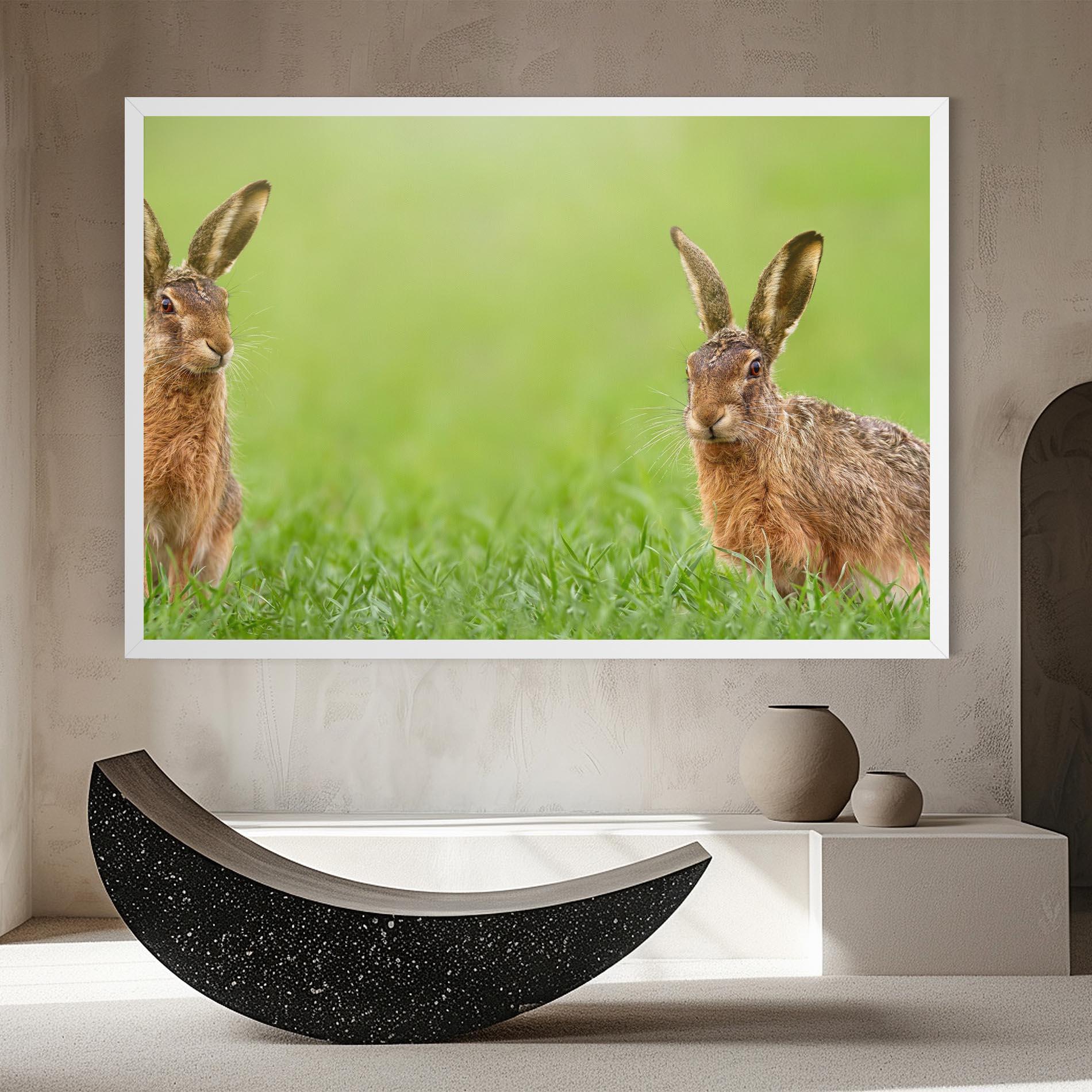 Leinwandbild Brown Hares mockup 8