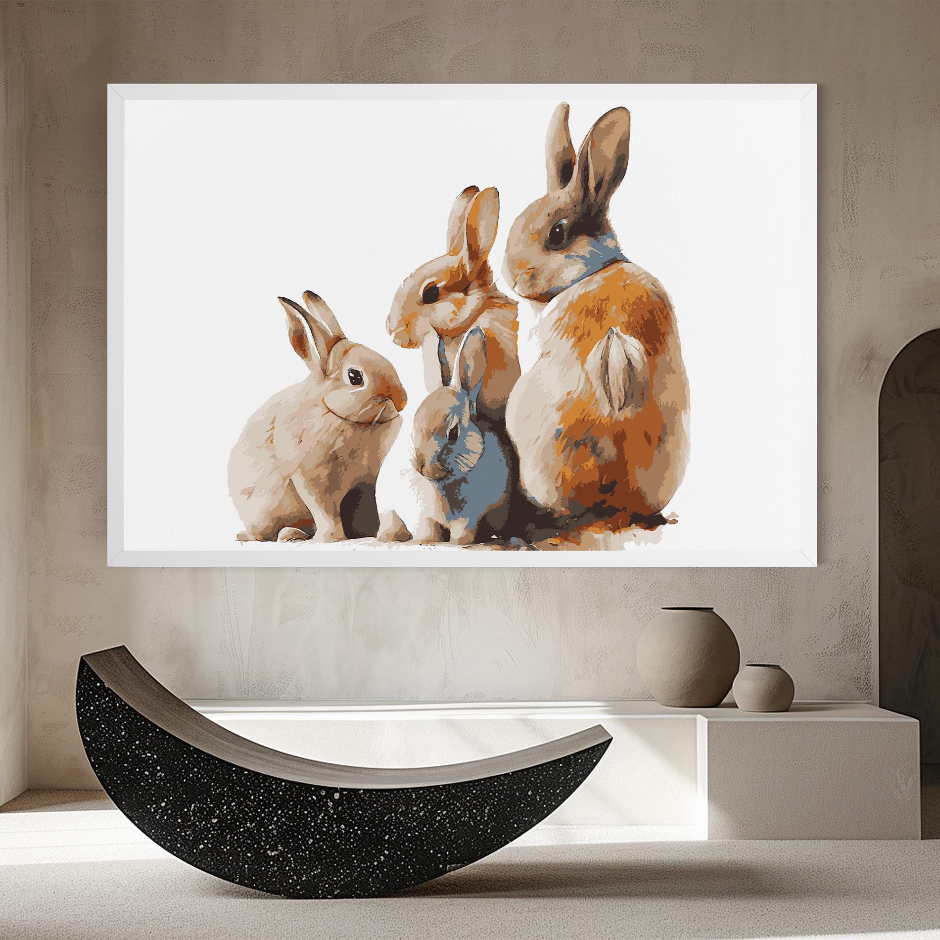 Leinwandbild Bunny Family mockup 8