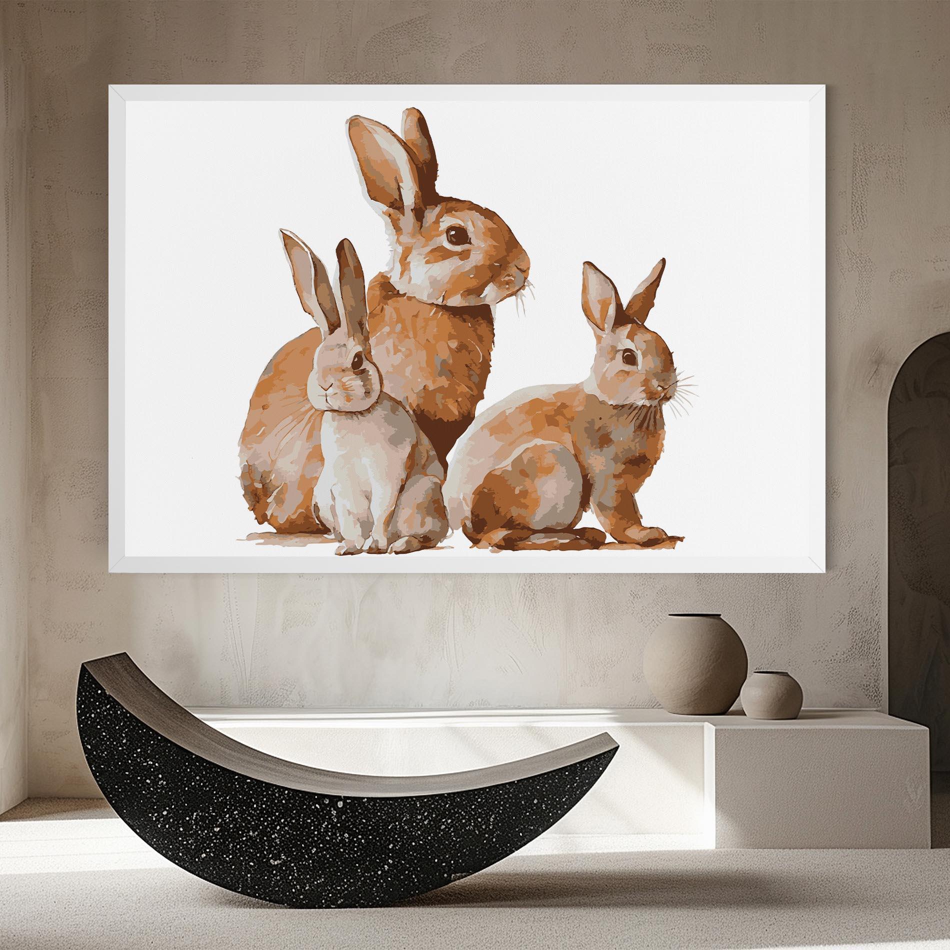 Leinwandbild Family Rabbit mockup 8