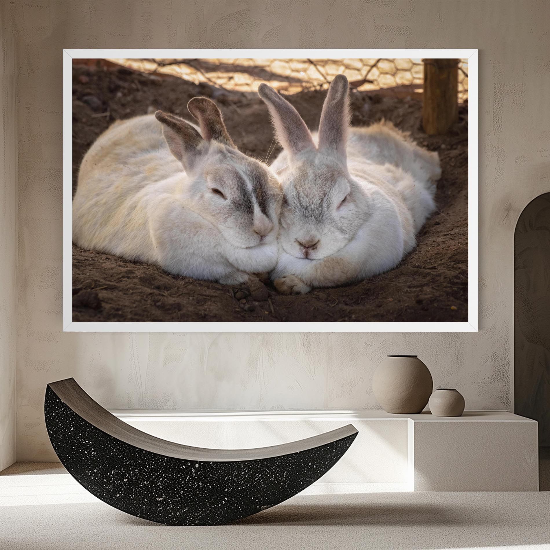 Light Grey Bunny Sleeping mockup 8