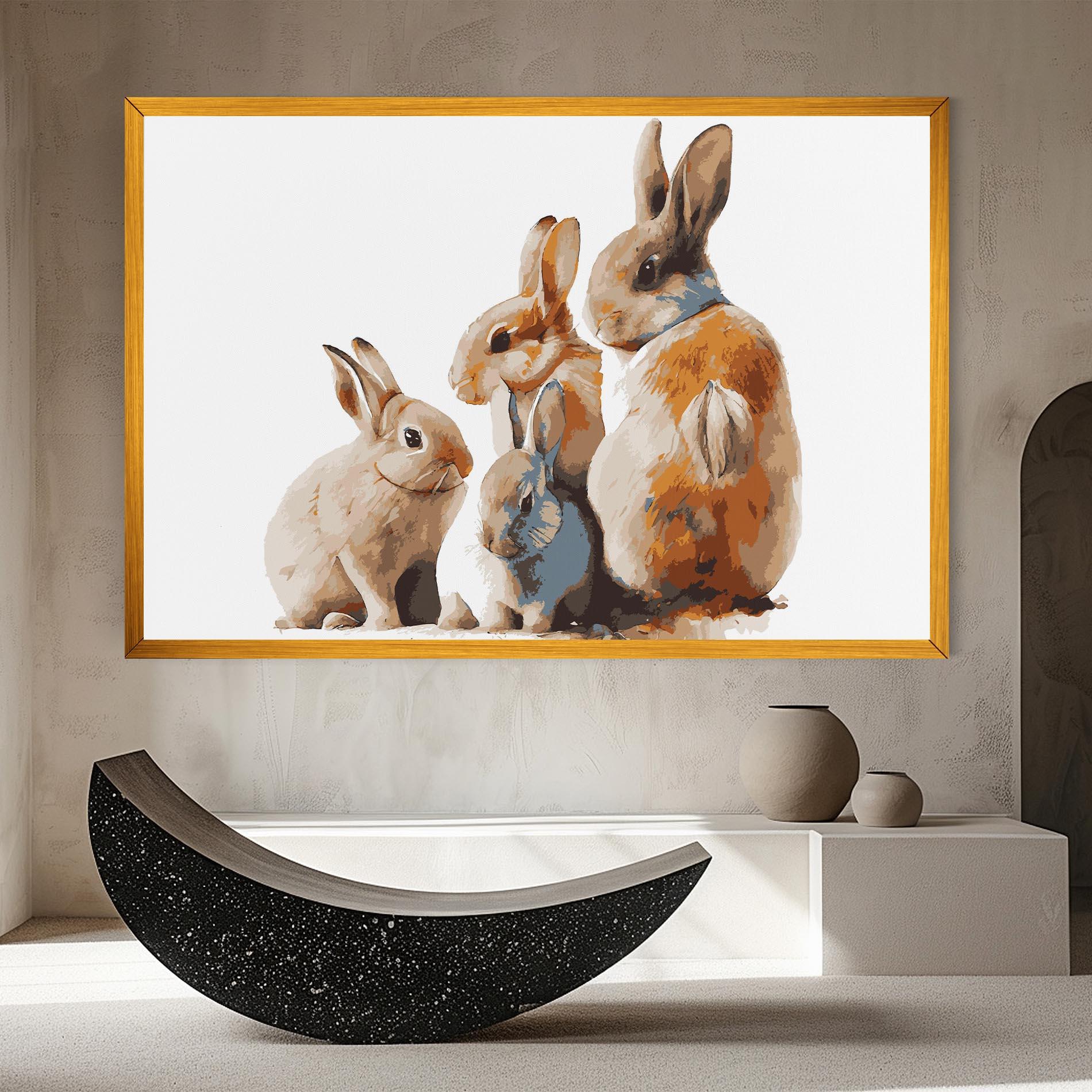 Leinwandbild Bunny Family mockup 8