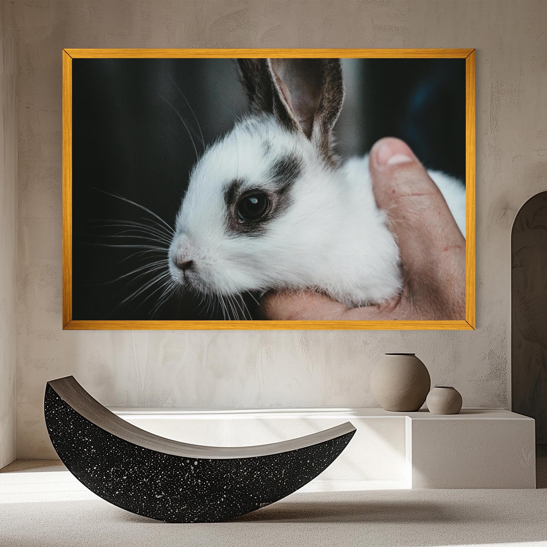 Holding Cute Bunny mockup 8