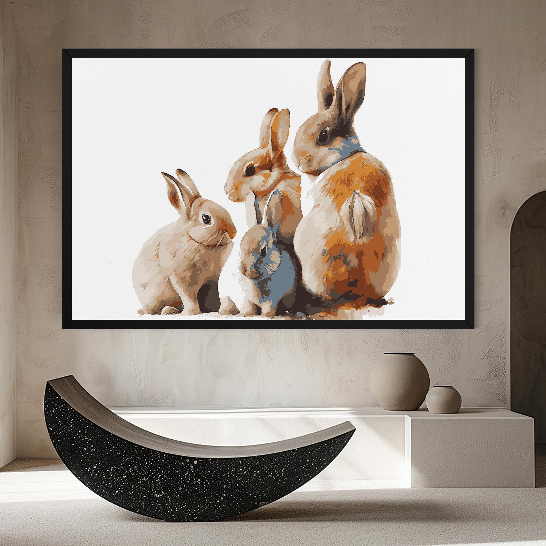 Leinwandbild Bunny Family mockup 8