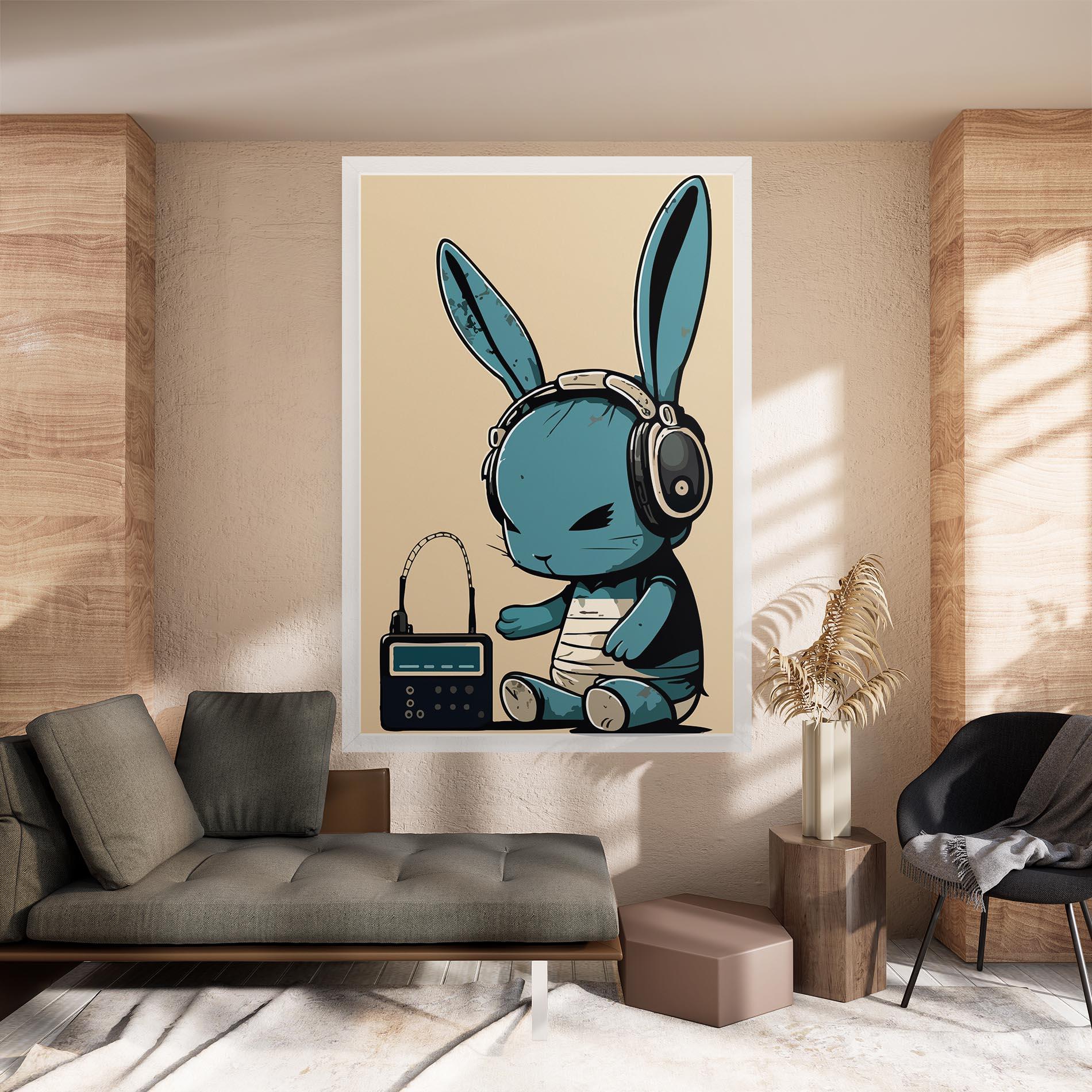 Leinwandbild Blue Baby Bunny mockup 8