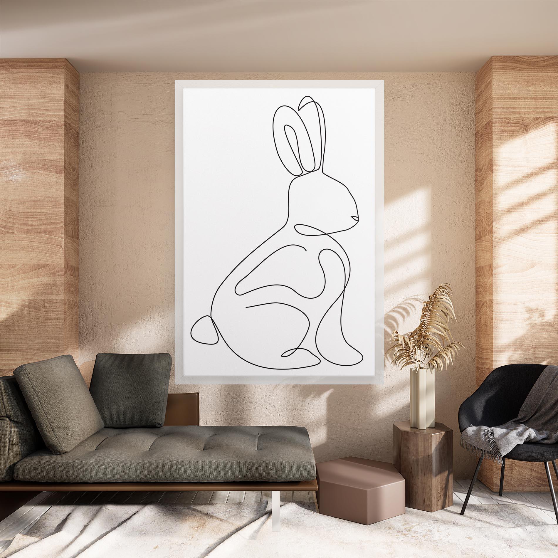 Leinwandbild Cute Rabbit mockup 8