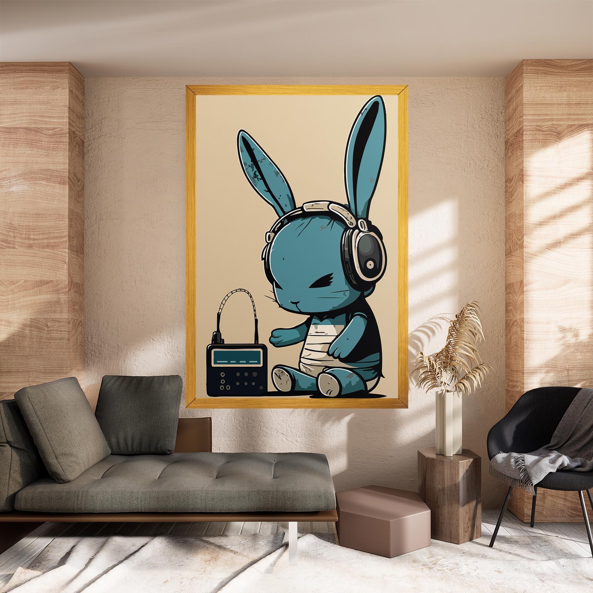 Leinwandbild Blue Baby Bunny mockup 8