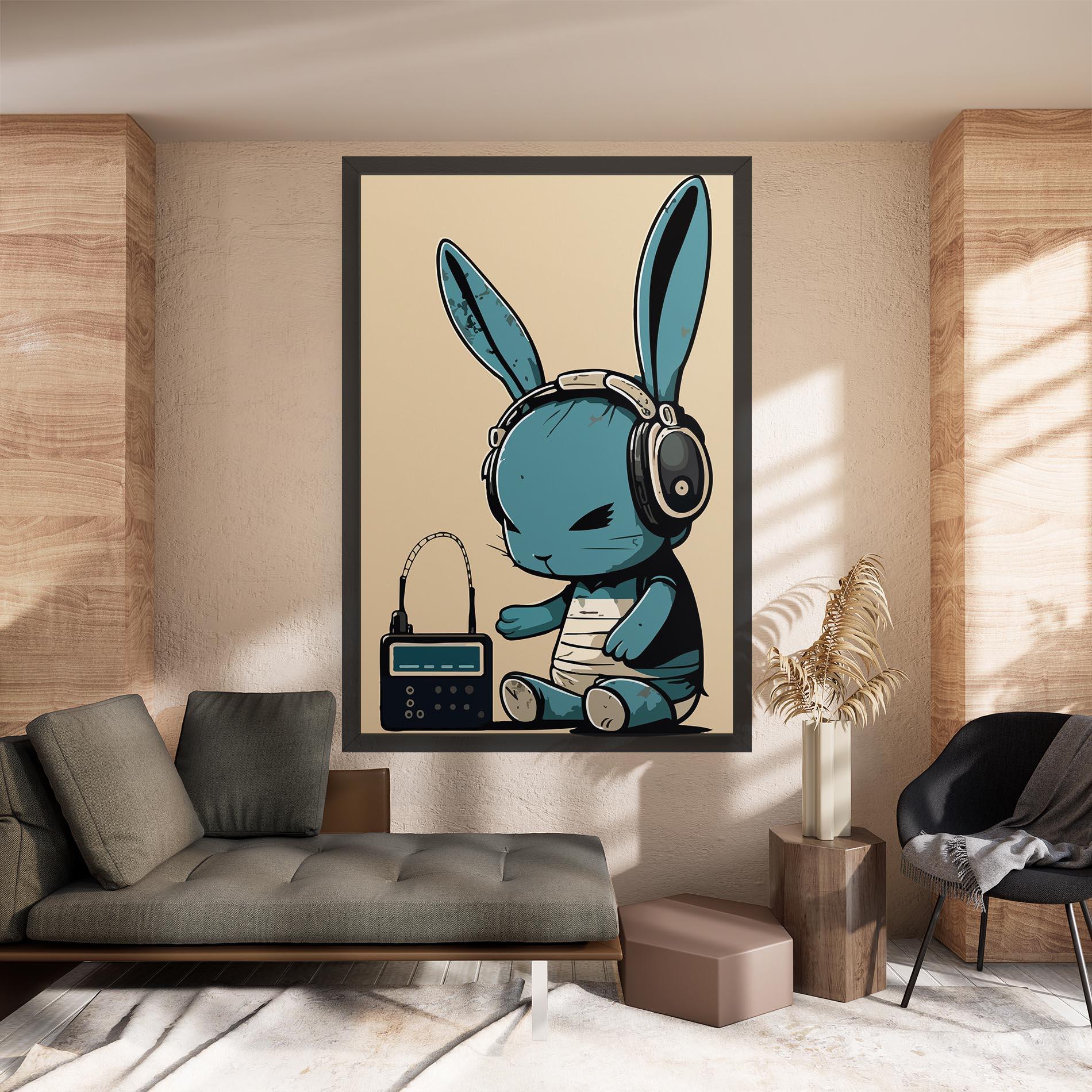 Leinwandbild Blue Baby Bunny mockup 8