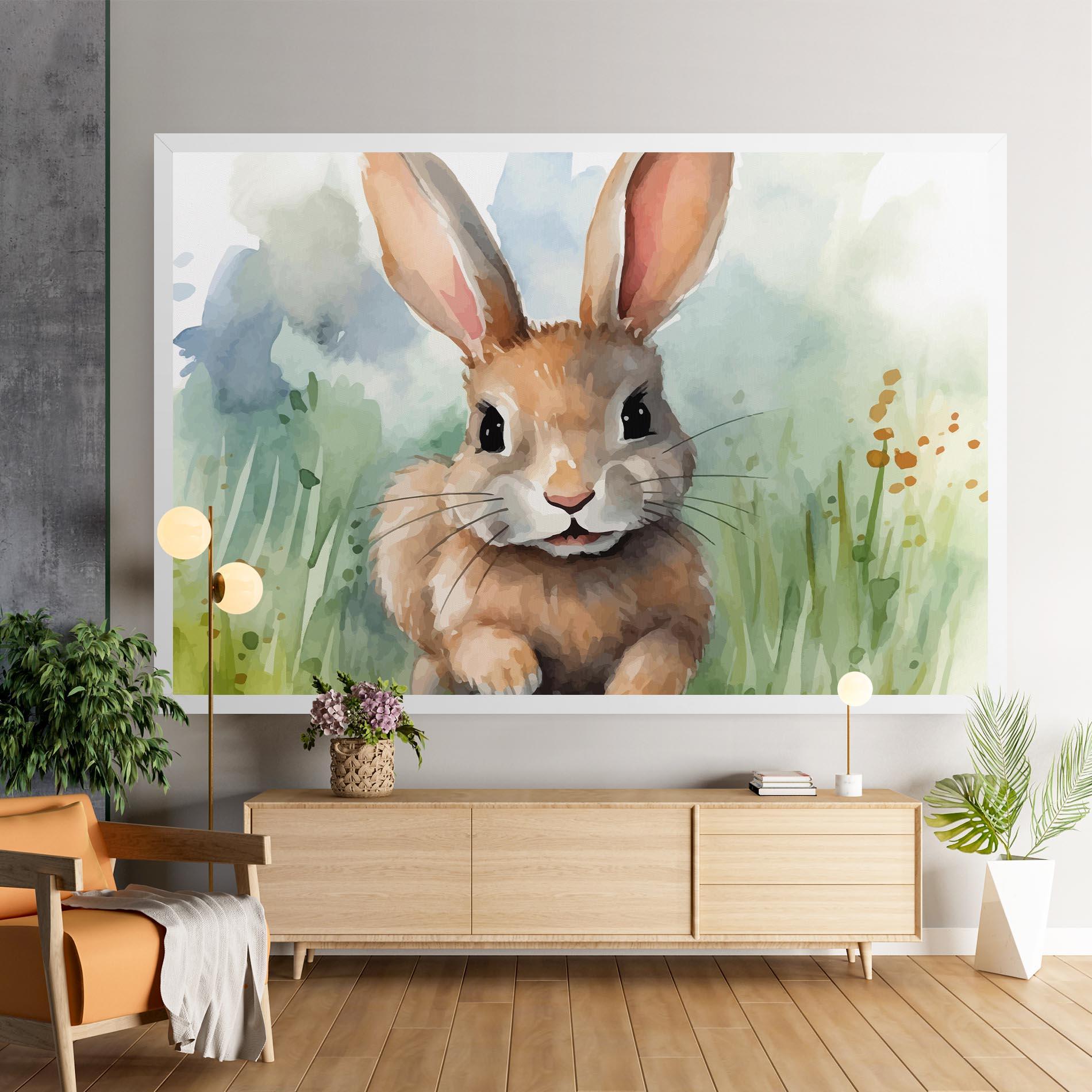 Leinwandbild Brown Cream Bunny mockup 9