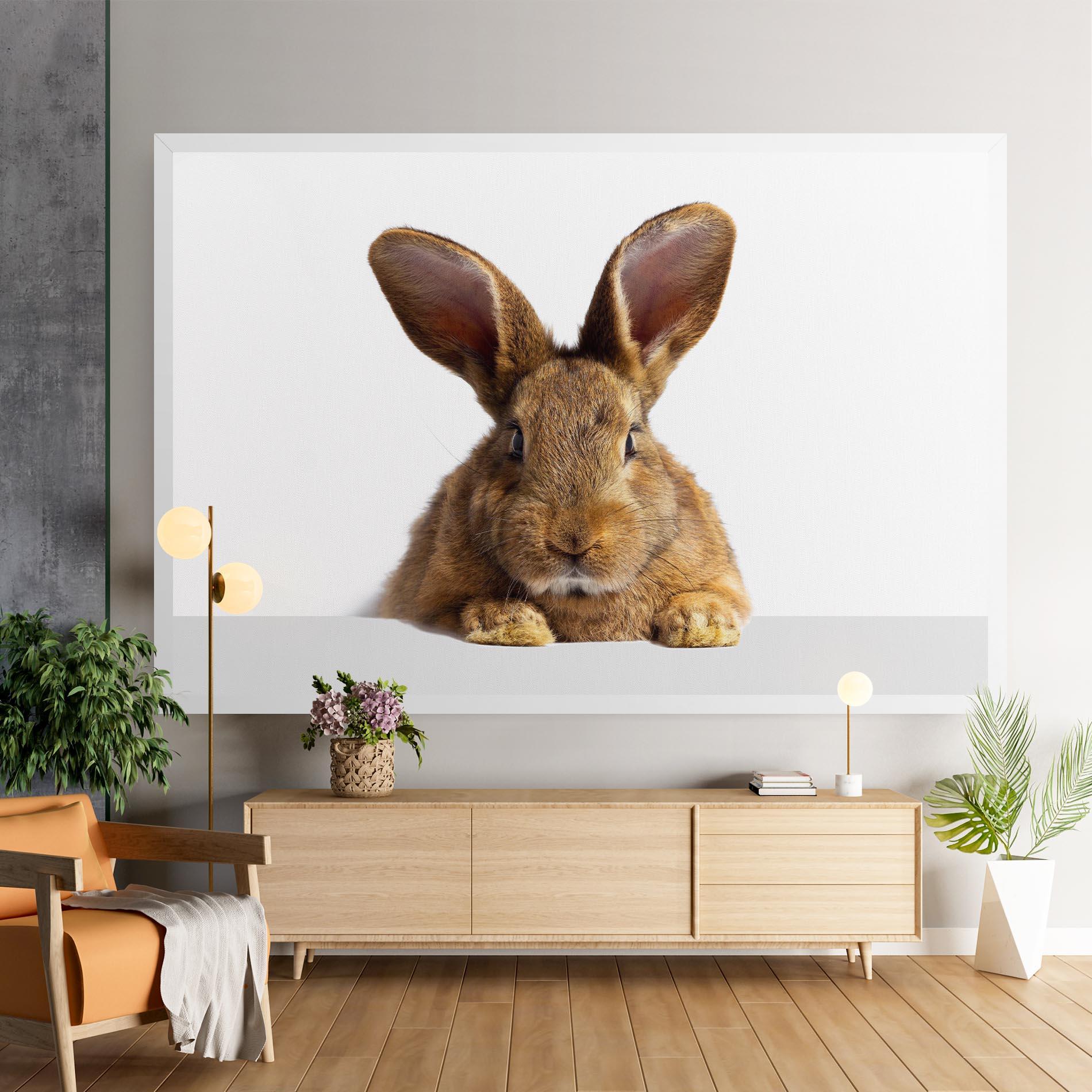 Leinwandbild Brown Cute Bunny mockup 9