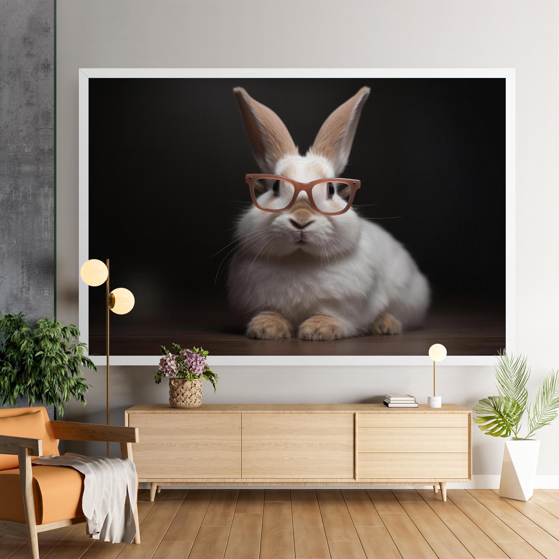 Leinwandbild Eyeglasses Bunny mockup 9