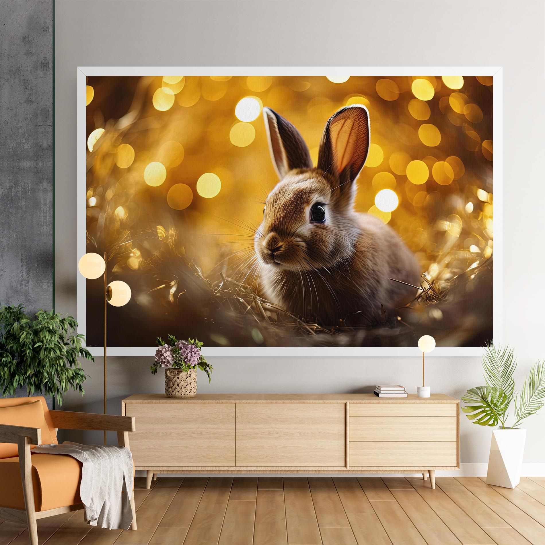 Gold Lights Bunny mockup 9