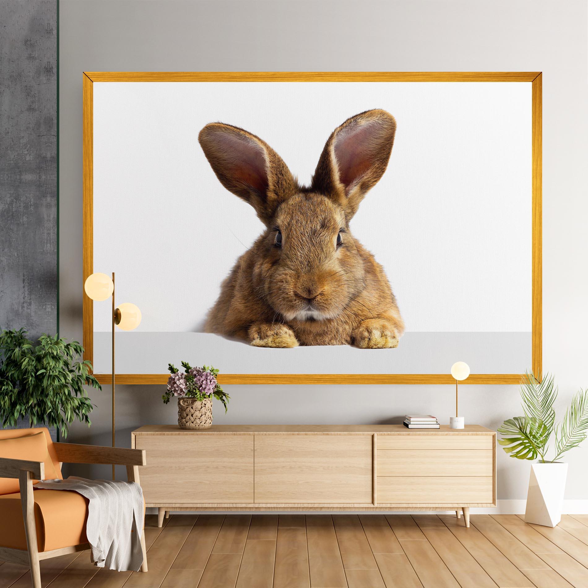Leinwandbild Brown Cute Bunny mockup 9
