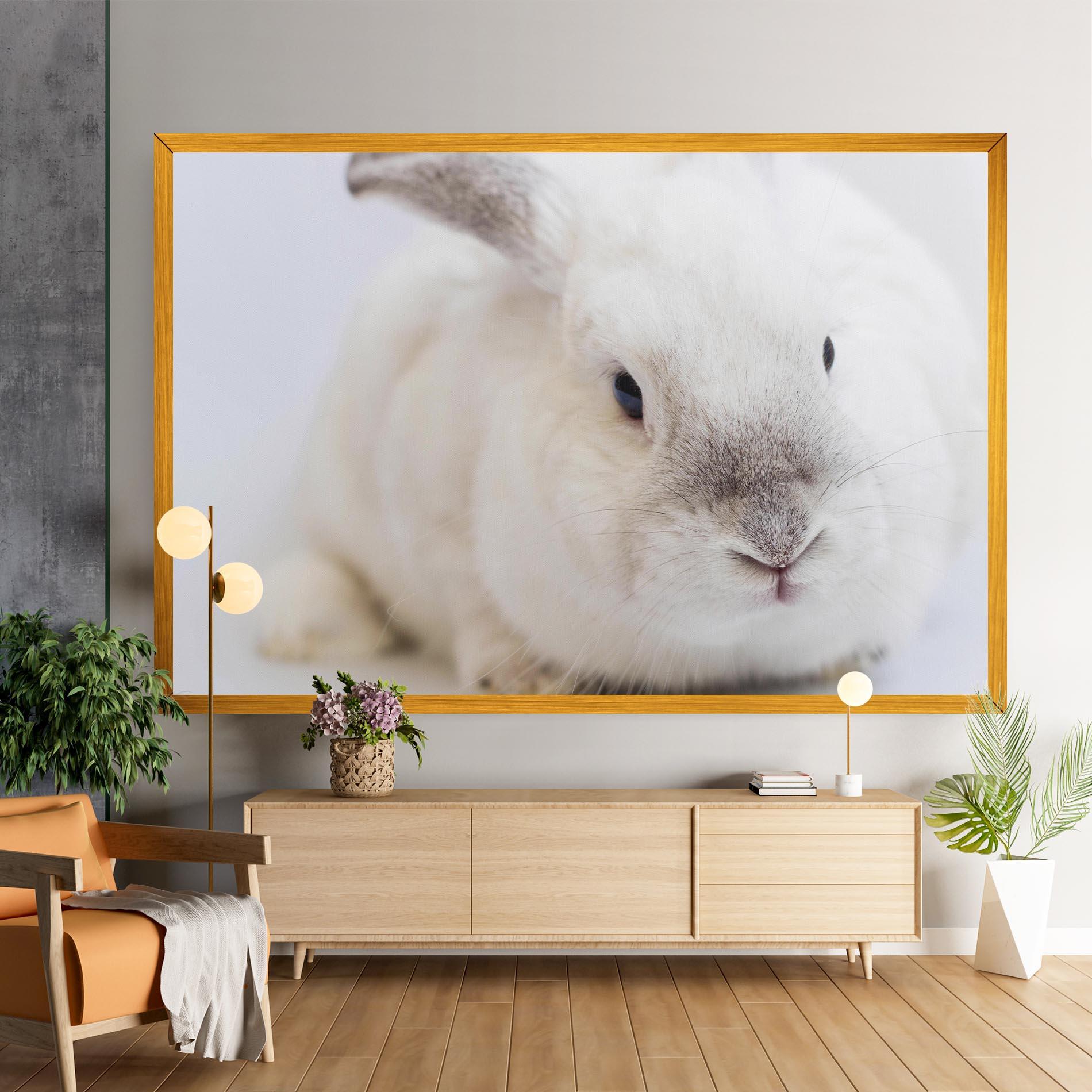 Leinwandbild Light Grey Bunny mockup 9