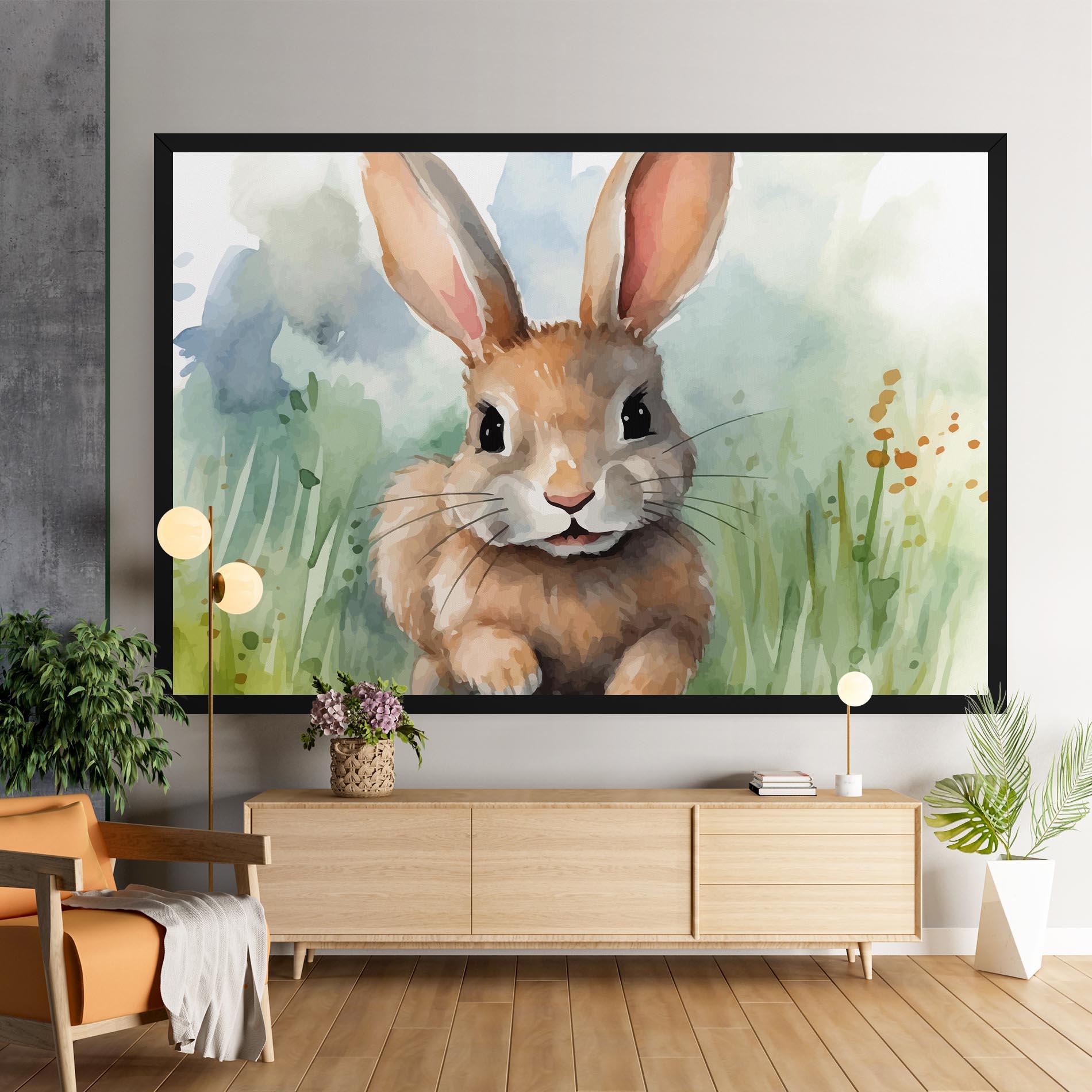 Leinwandbild Brown Cream Bunny mockup 9