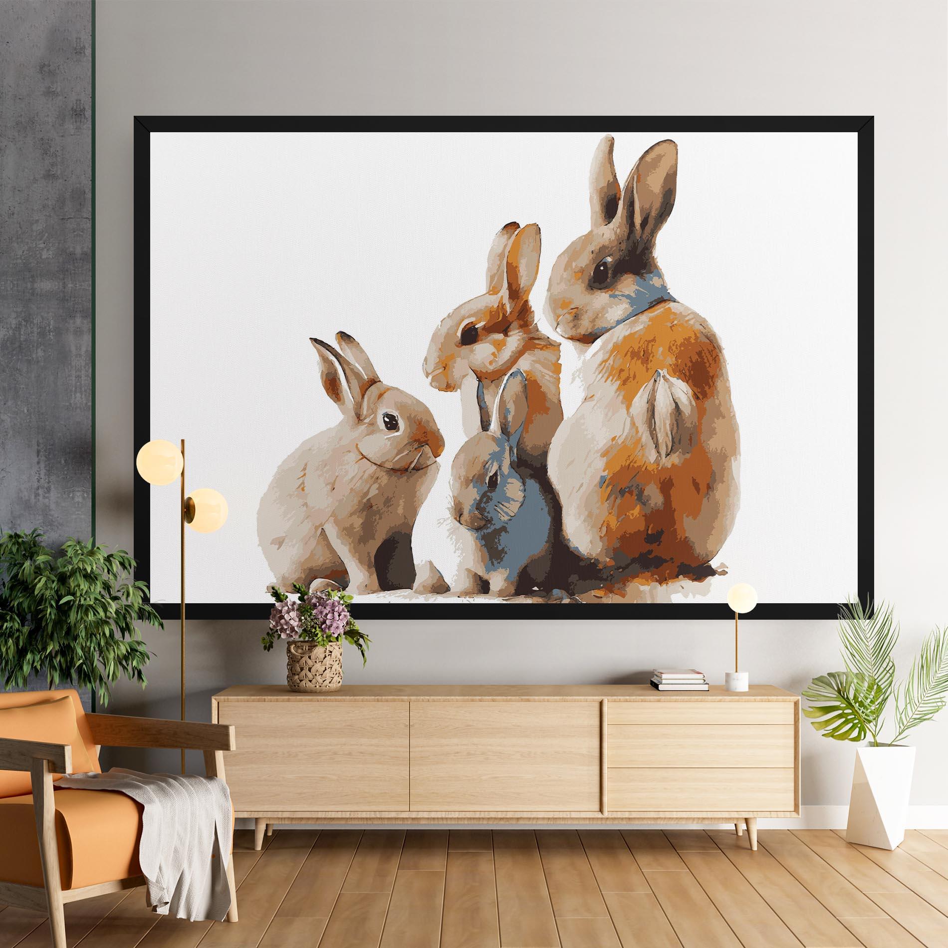 Leinwandbild Bunny Family mockup 9