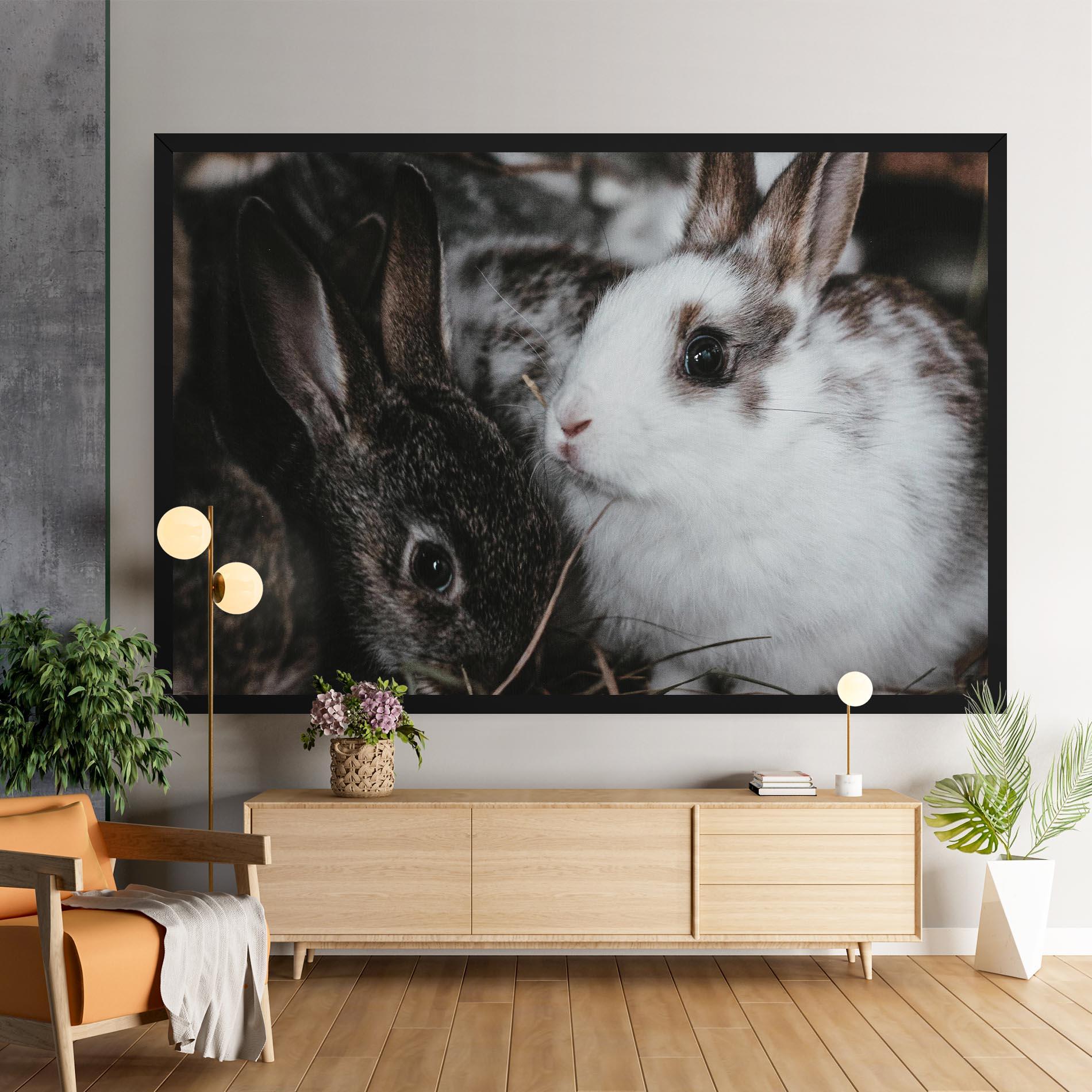 Leinwandbild Cute Small Rabbit mockup 9