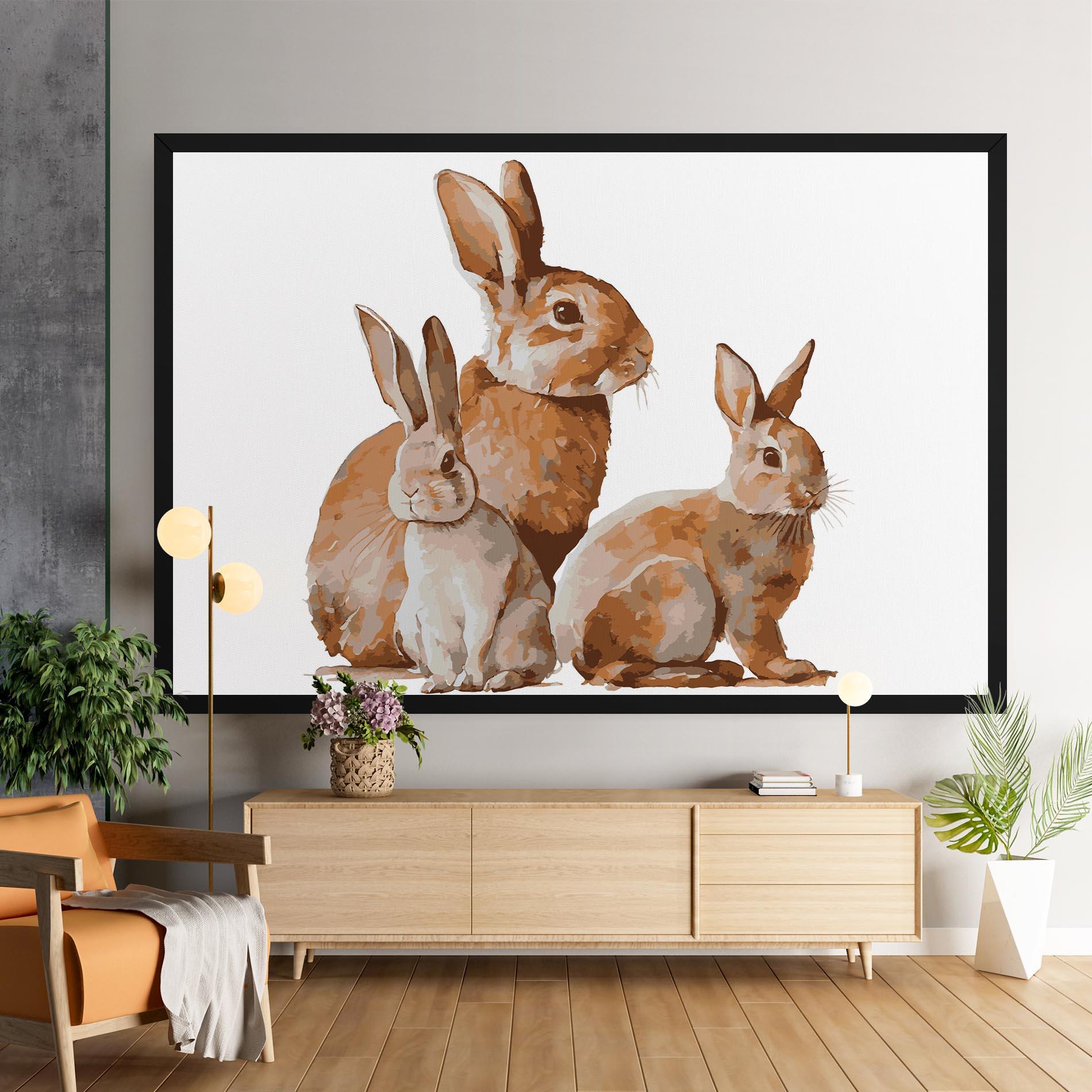 Leinwandbild Family Rabbit mockup 9