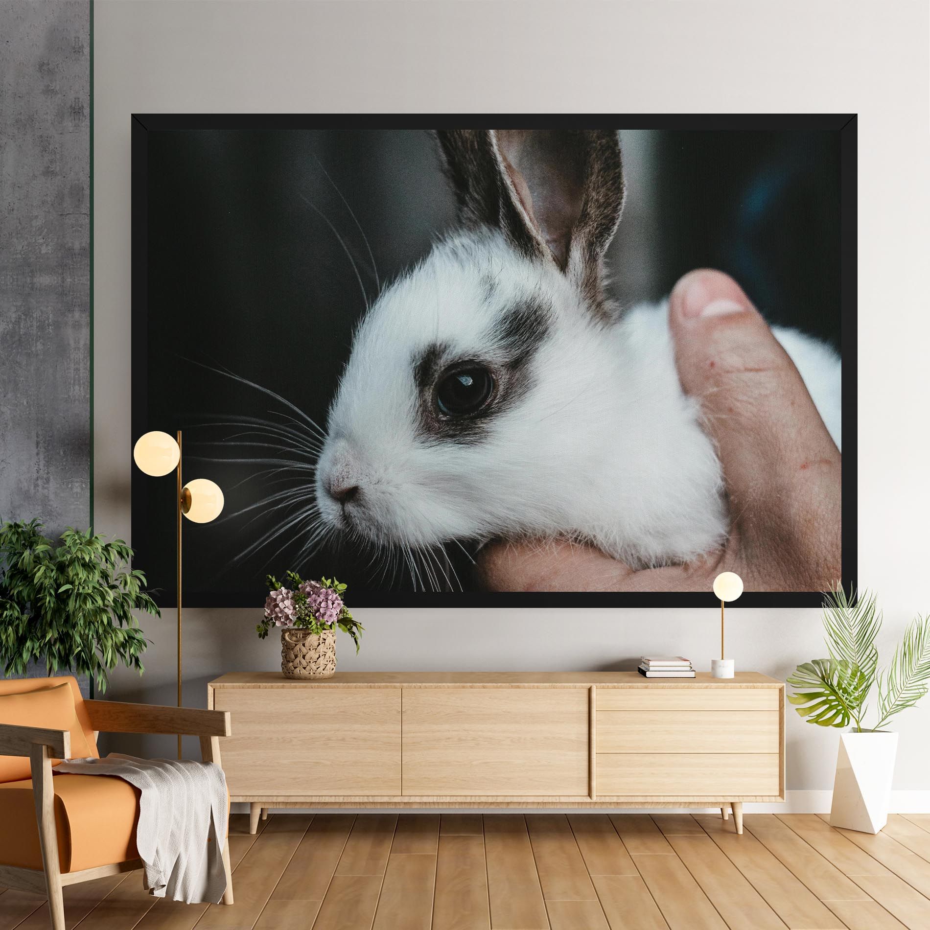 Holding Cute Bunny mockup 9