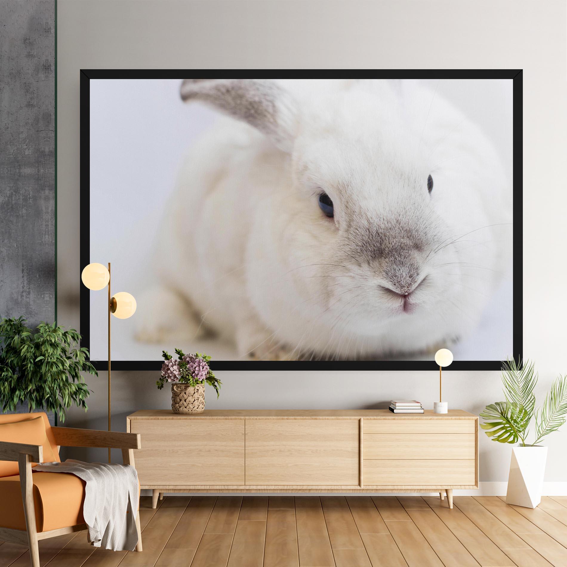 Leinwandbild Light Grey Bunny mockup 9