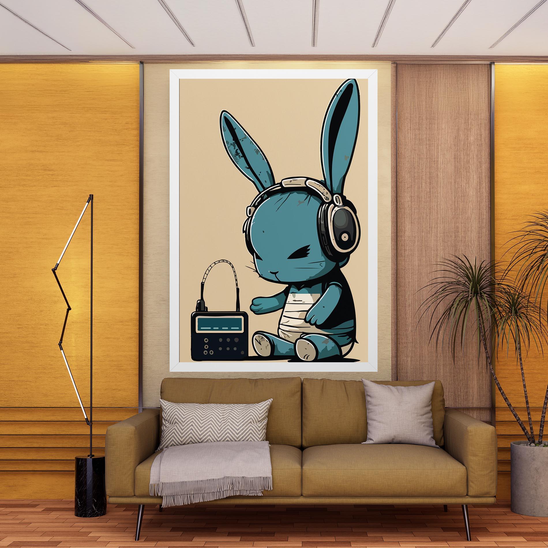 Leinwandbild Blue Baby Bunny mockup 9