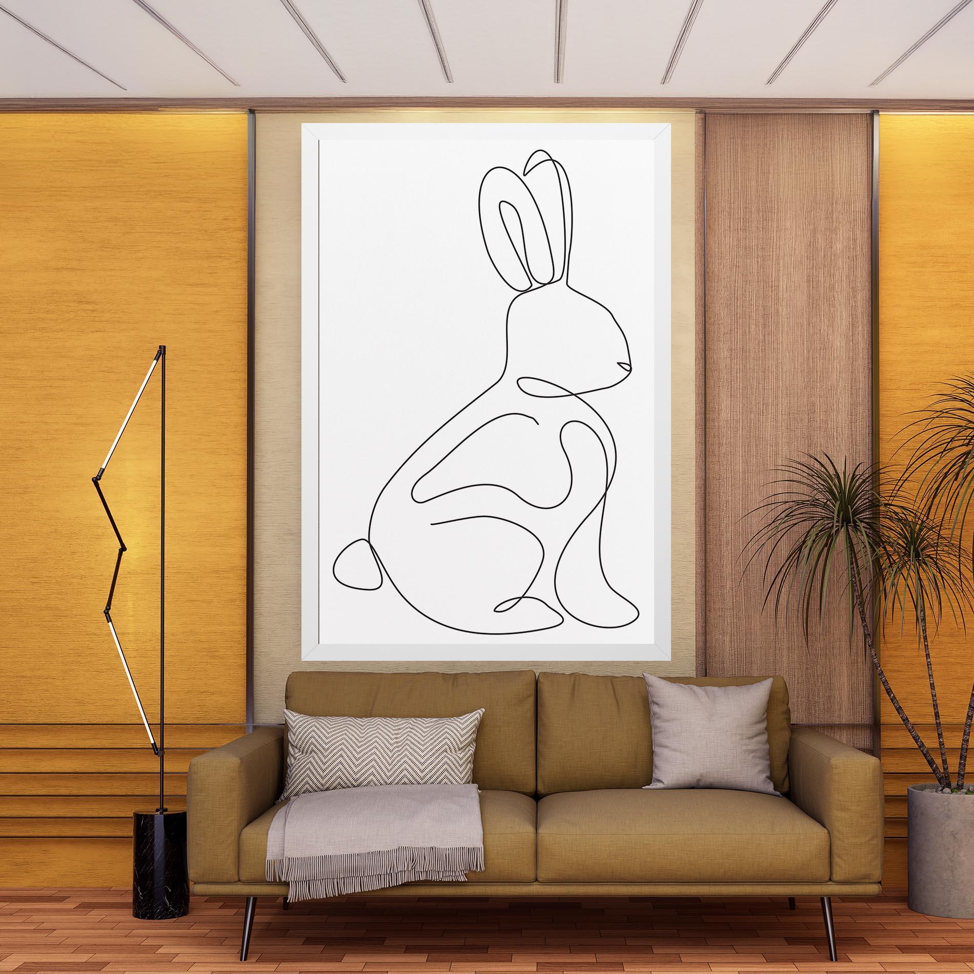 Leinwandbild Cute Rabbit mockup 9