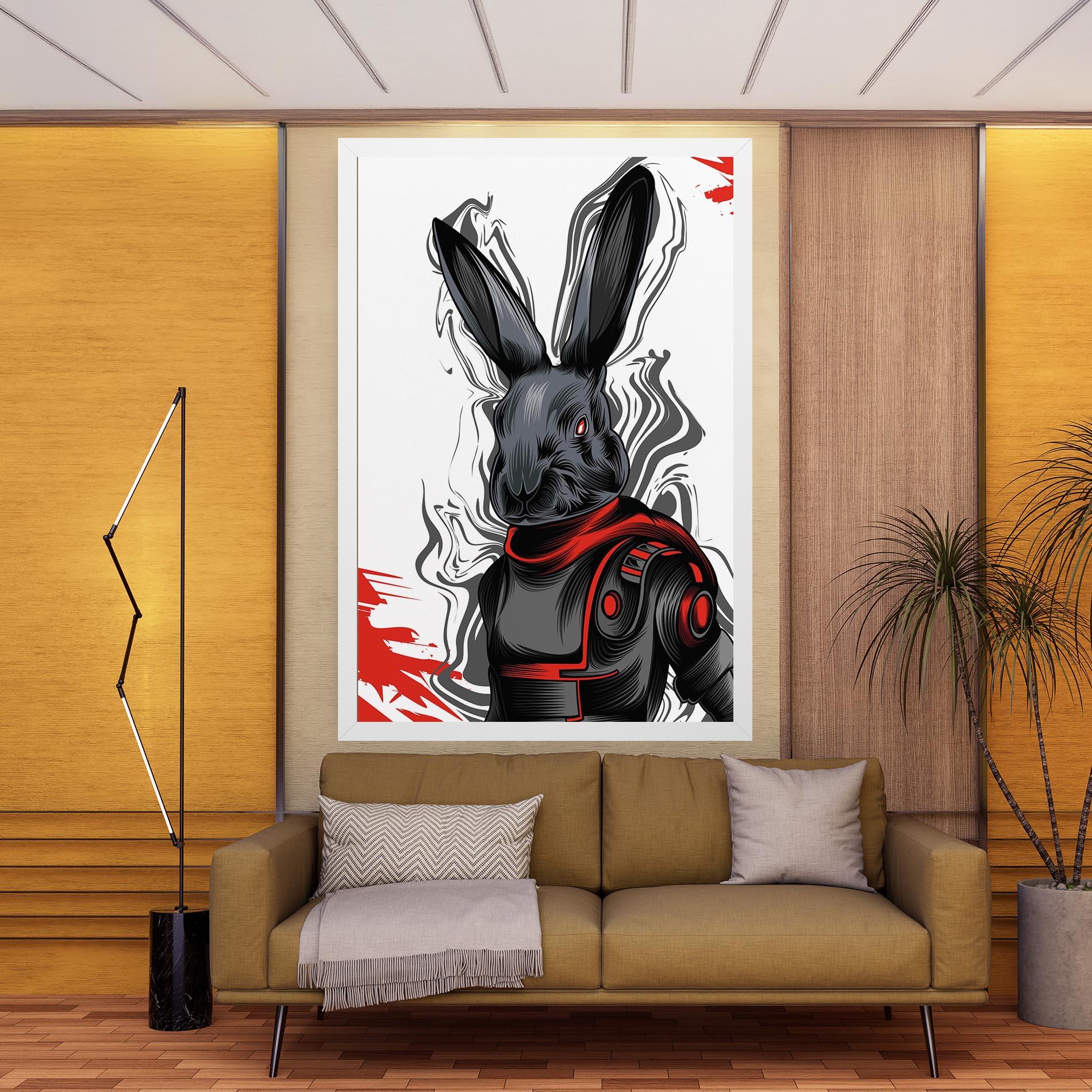 Leinwandbild Cyborg Red Bunny mockup 9