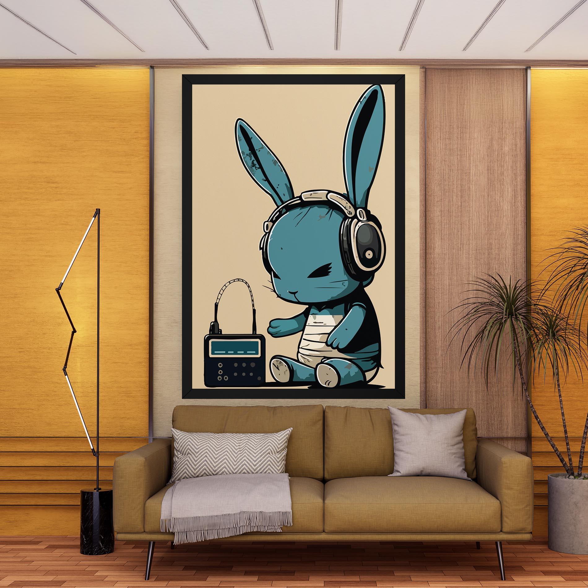 Leinwandbild Blue Baby Bunny mockup 9