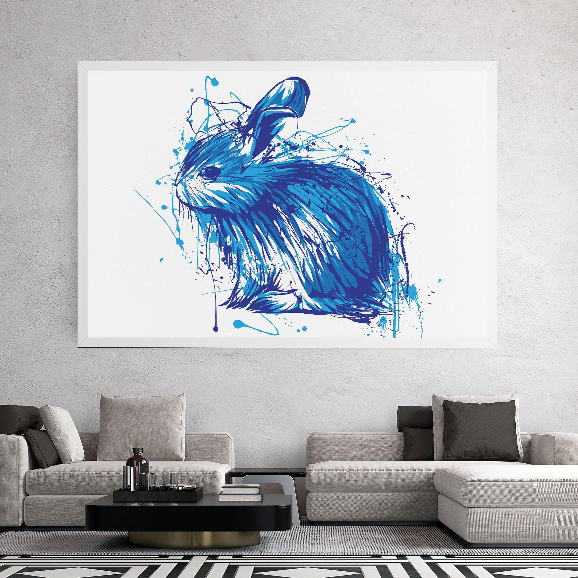 Leinwandbild Blue Bunny mockup 2