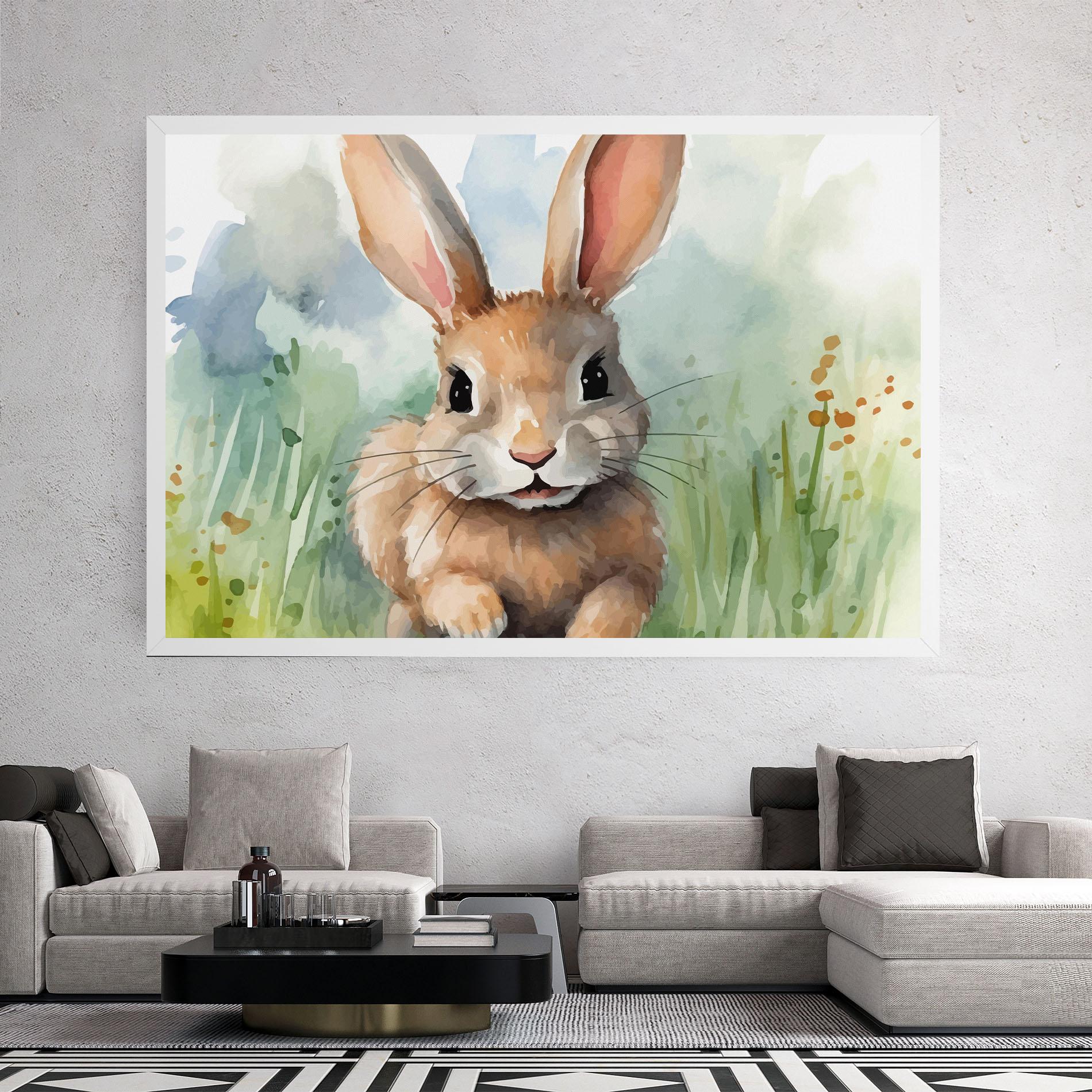 Leinwandbild Brown Cream Bunny mockup 2