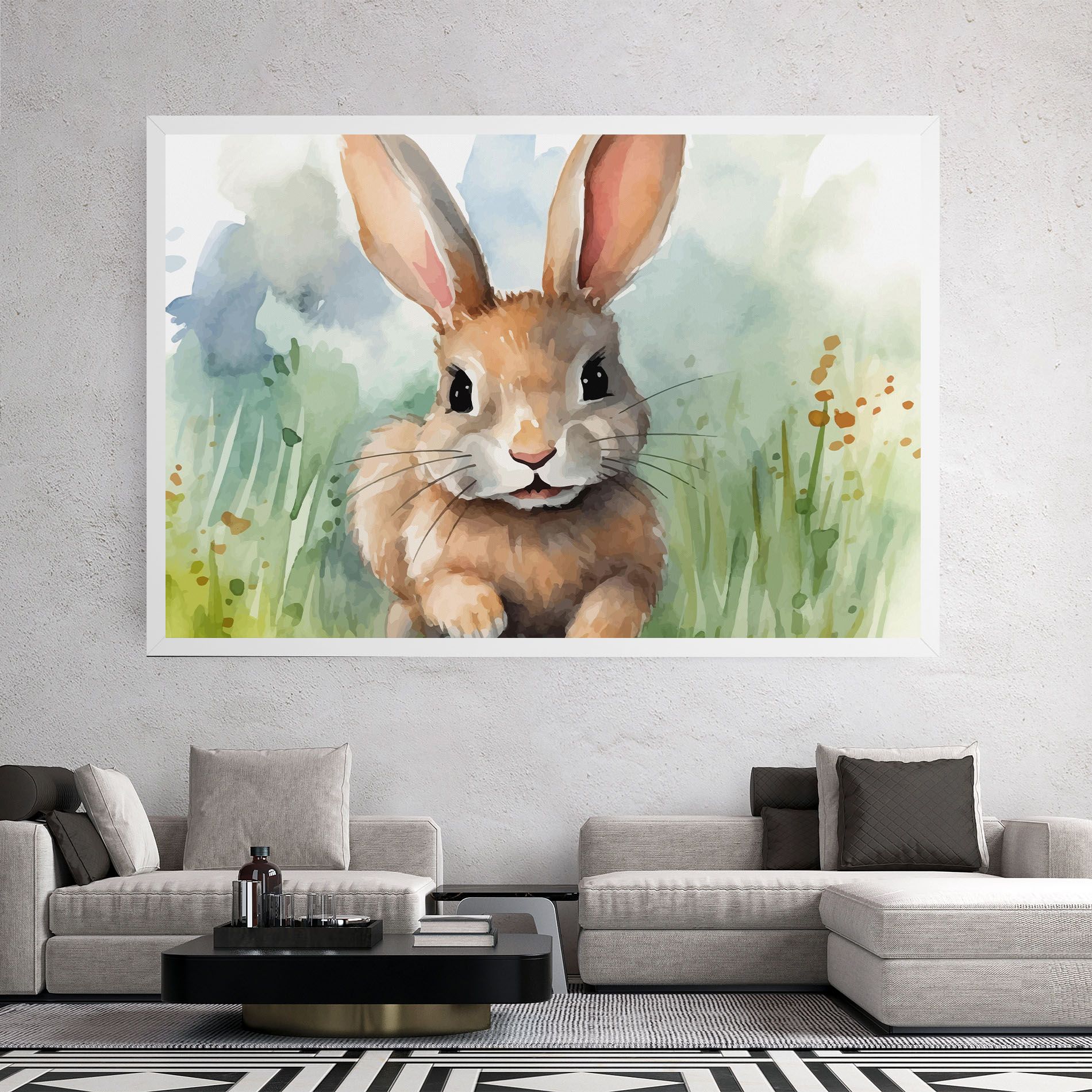 Brown Cream Bunny mockup 2