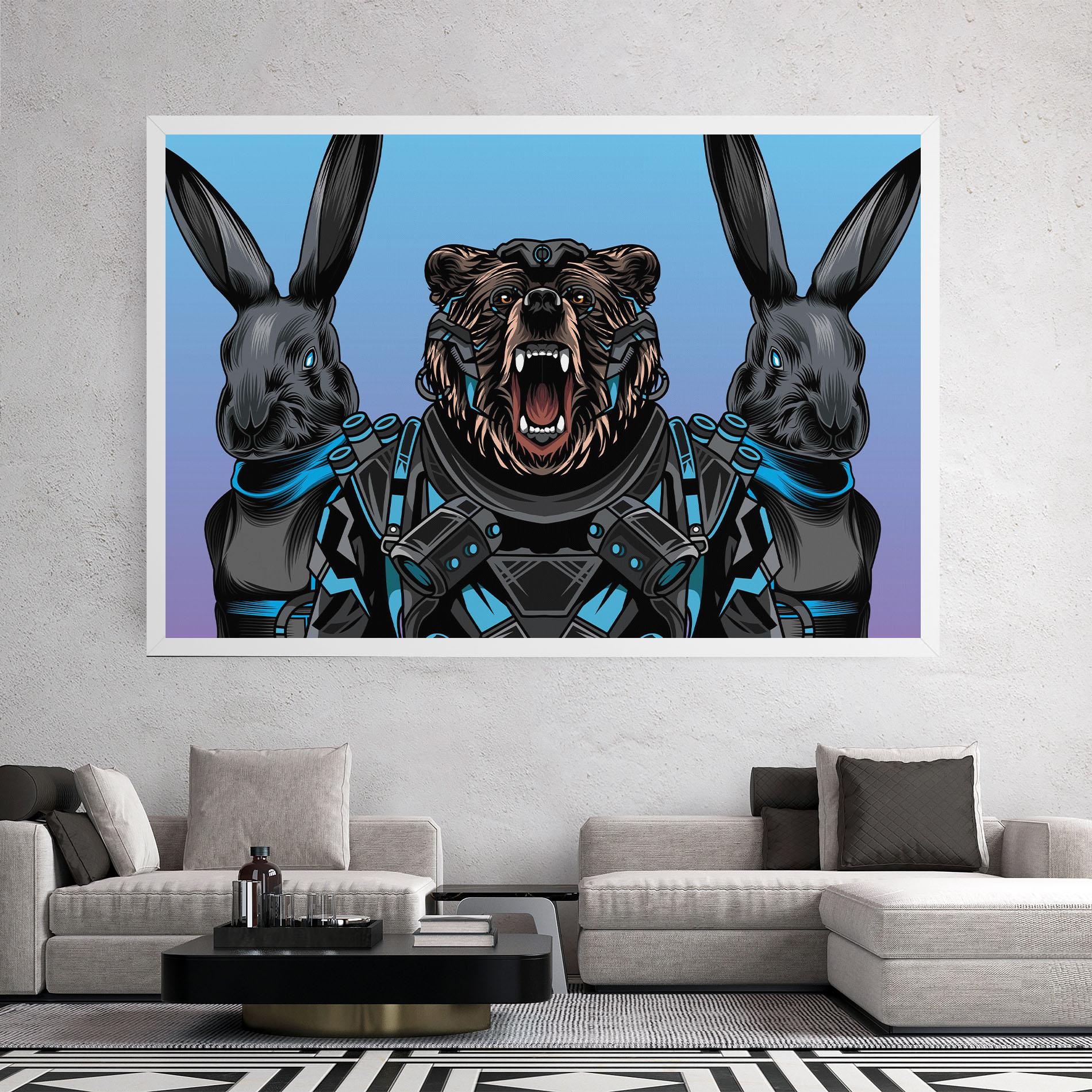 Leinwandbild Bunny Bear mockup 2