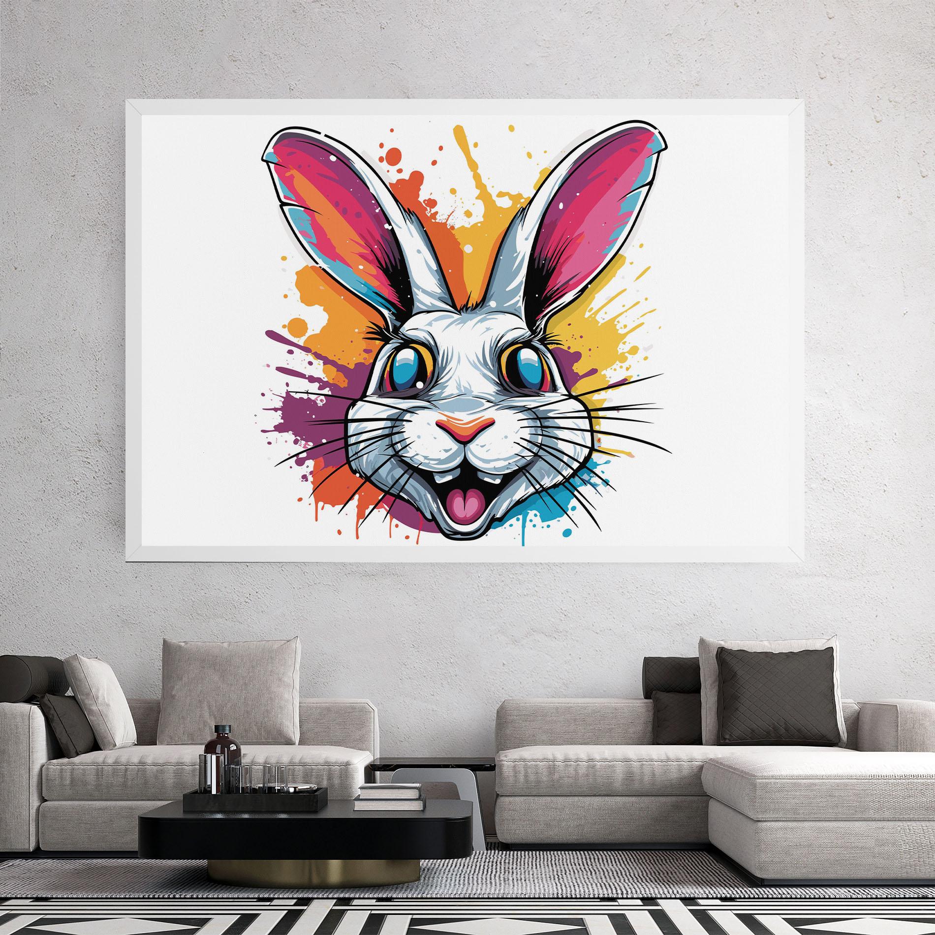 Leinwandbild Crazy Bunny mockup 2