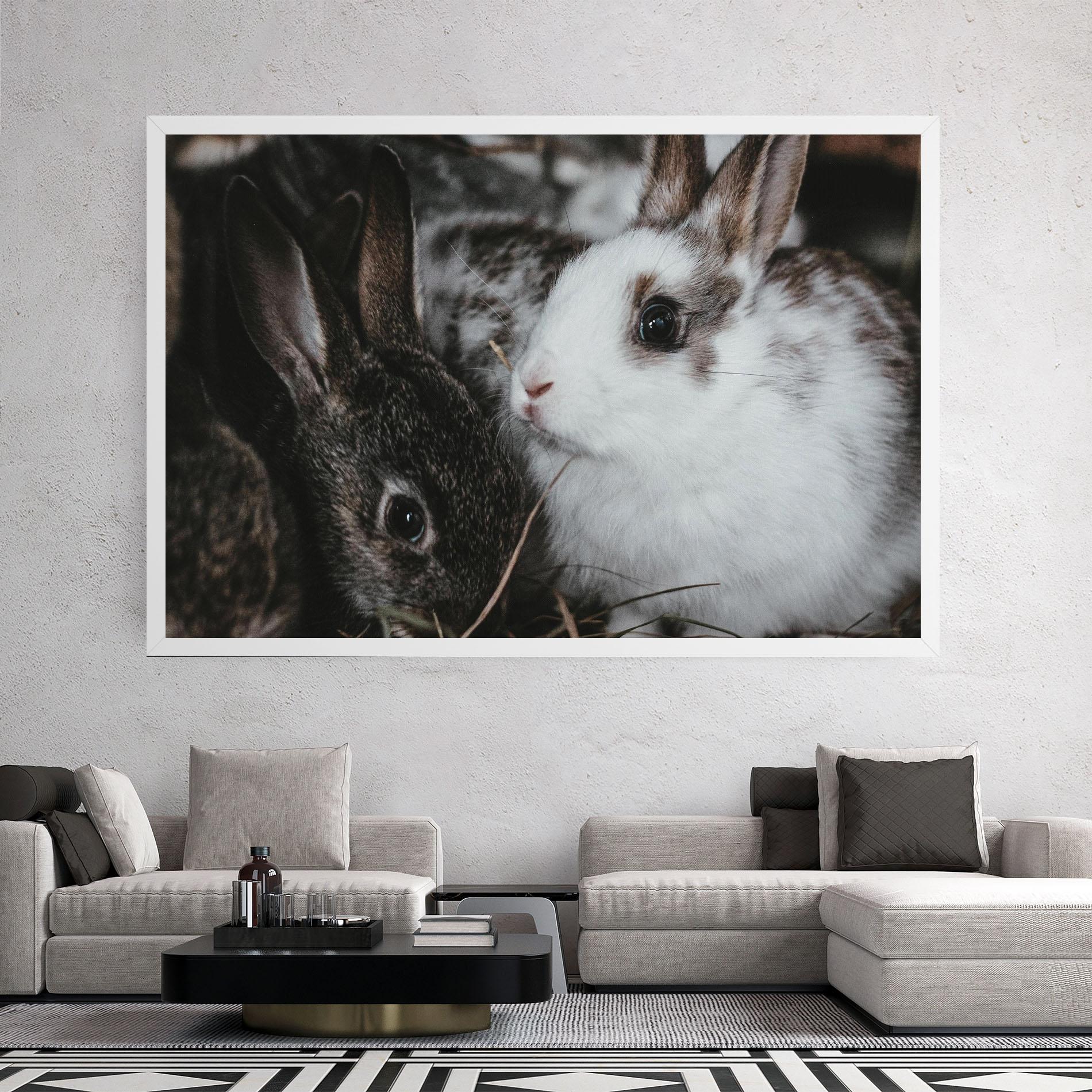 Leinwandbild Cute Small Rabbit mockup 2