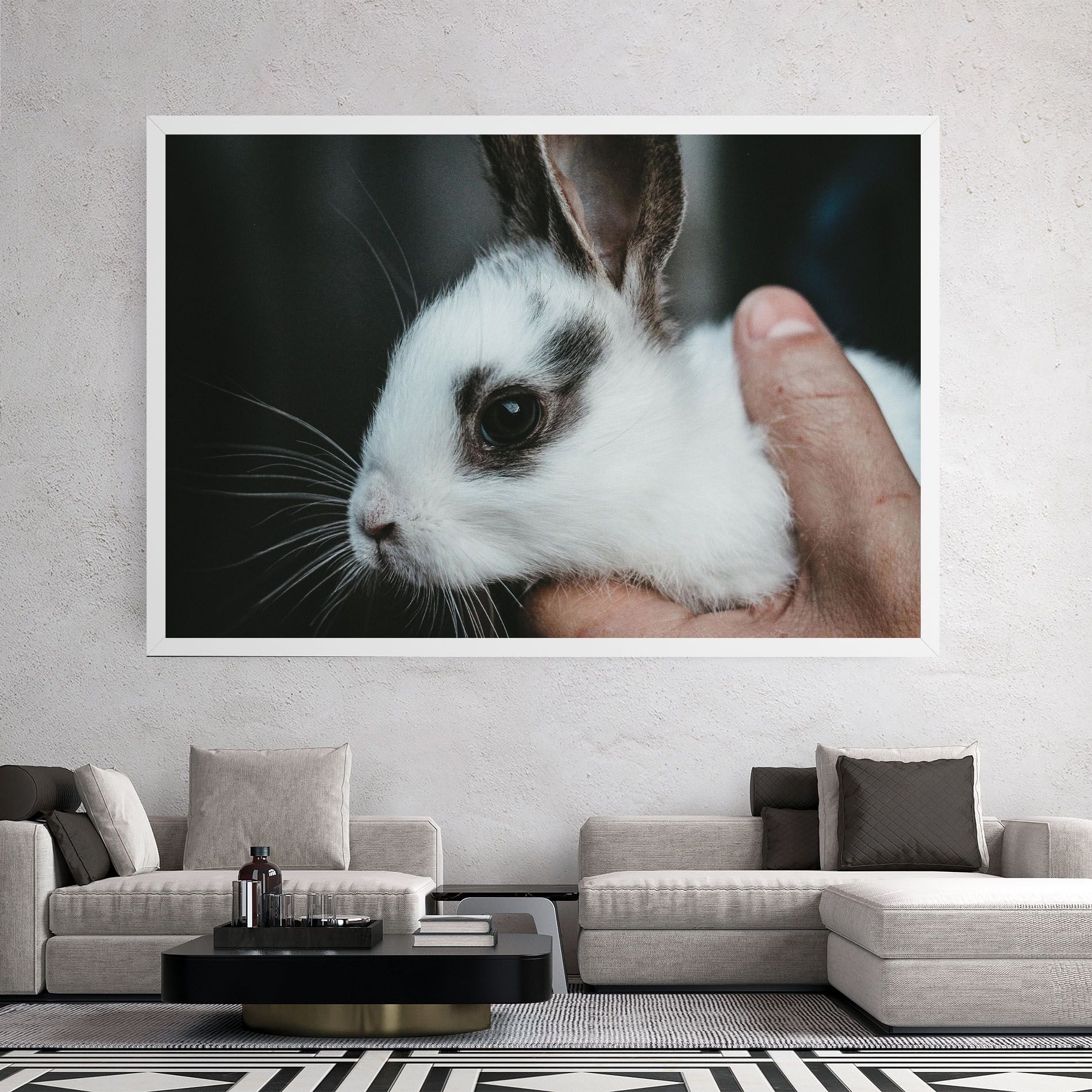 Holding Cute Bunny mockup 2