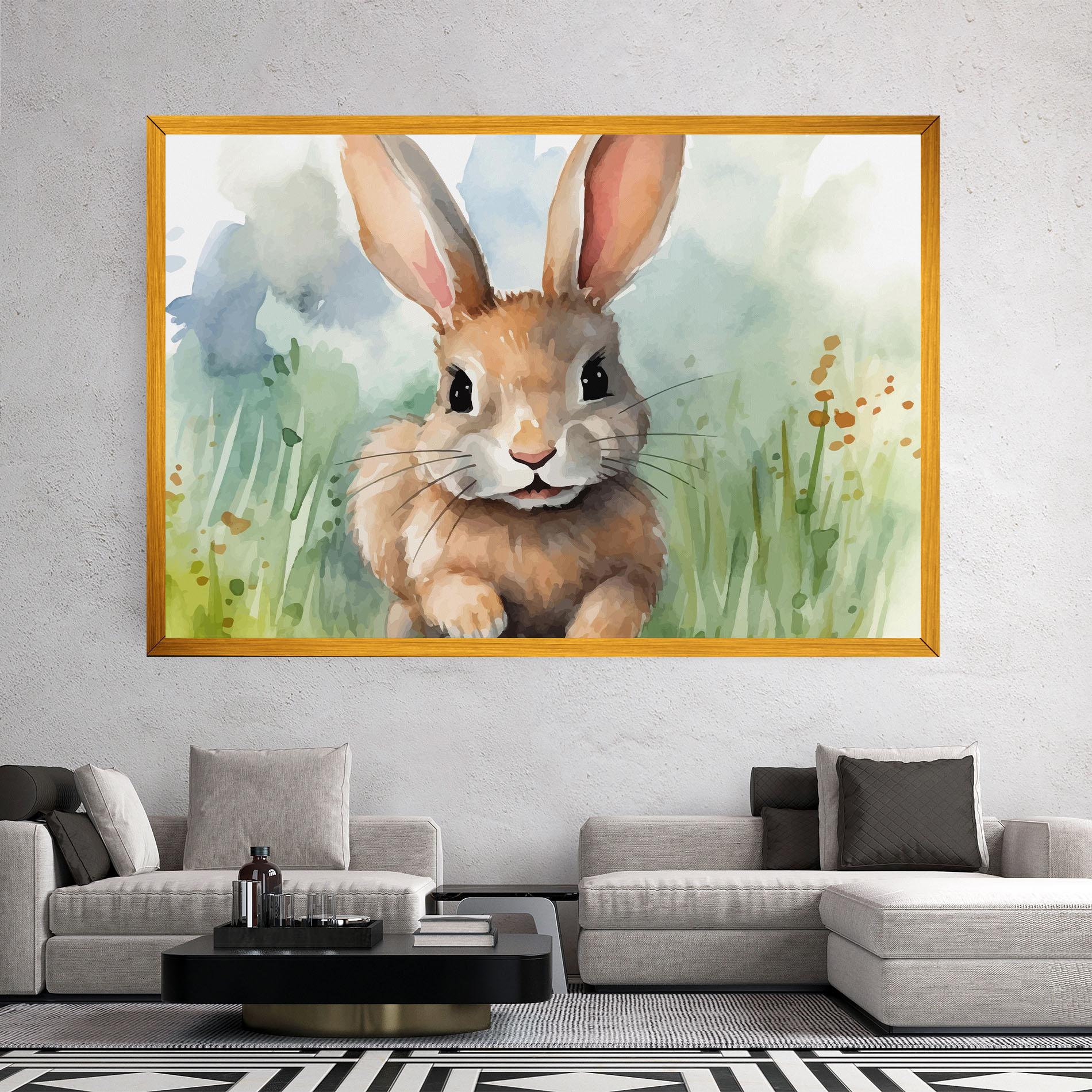 Leinwandbild Brown Cream Bunny mockup 2