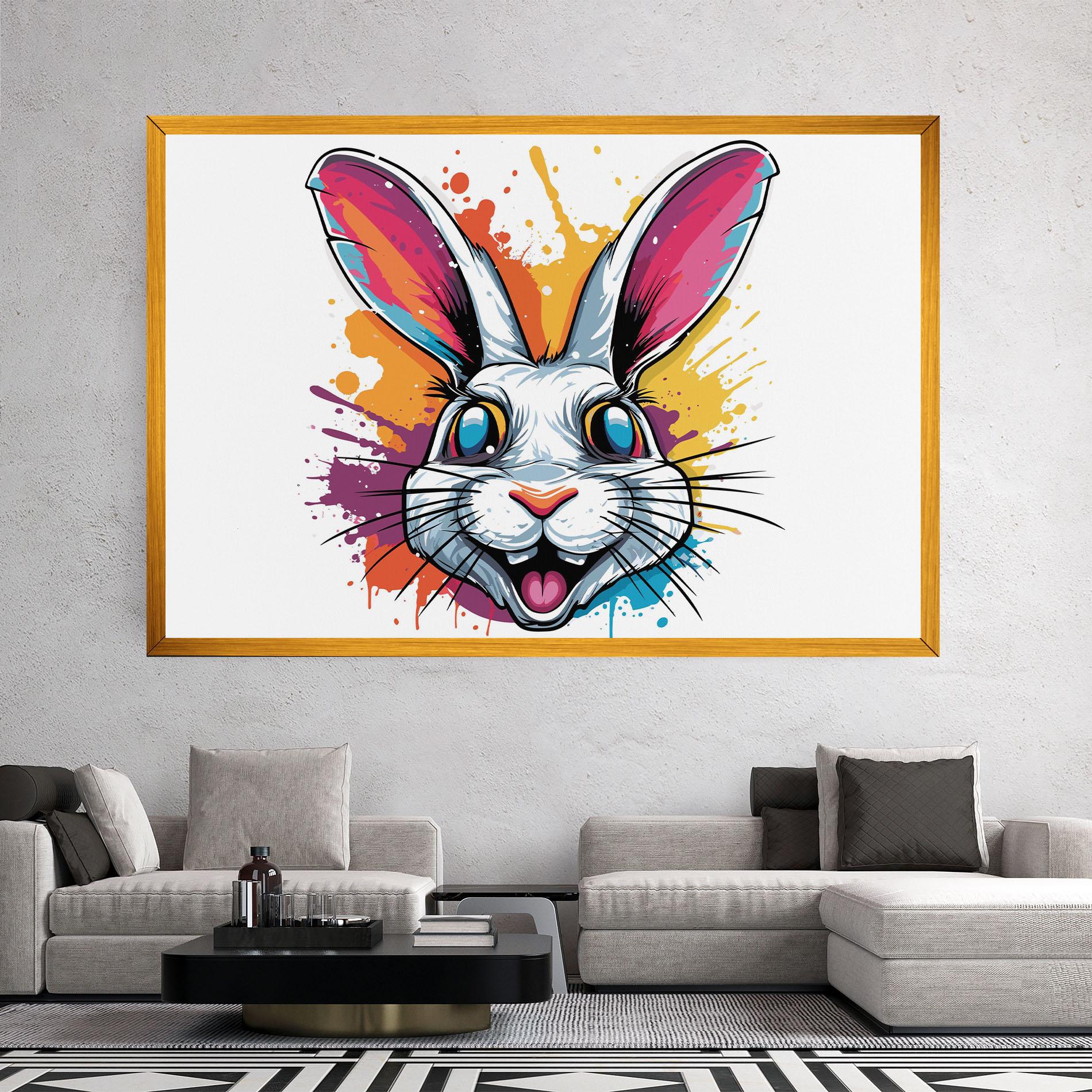 Leinwandbild Crazy Bunny mockup 2