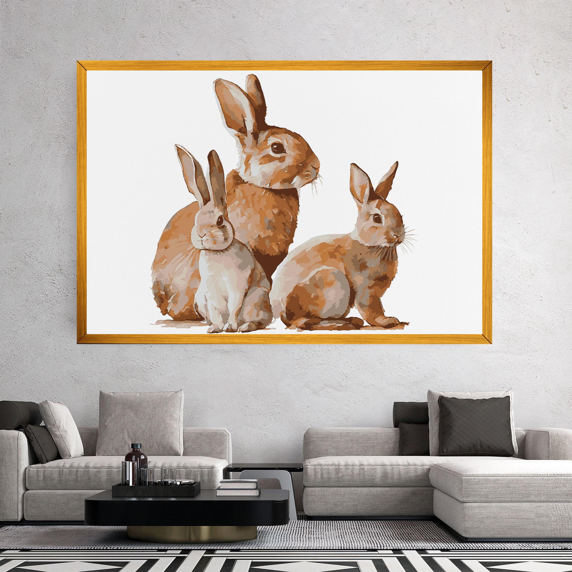Leinwandbild Family Rabbit mockup 2