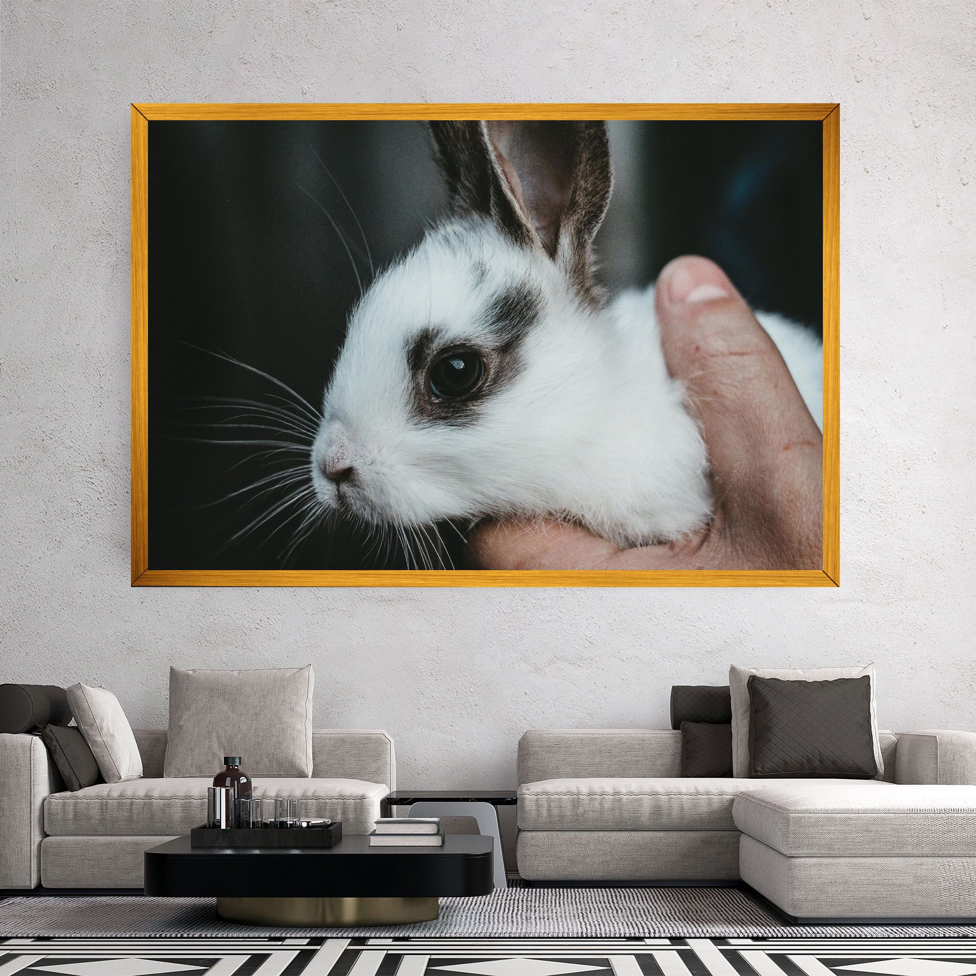 Holding Cute Bunny mockup 2