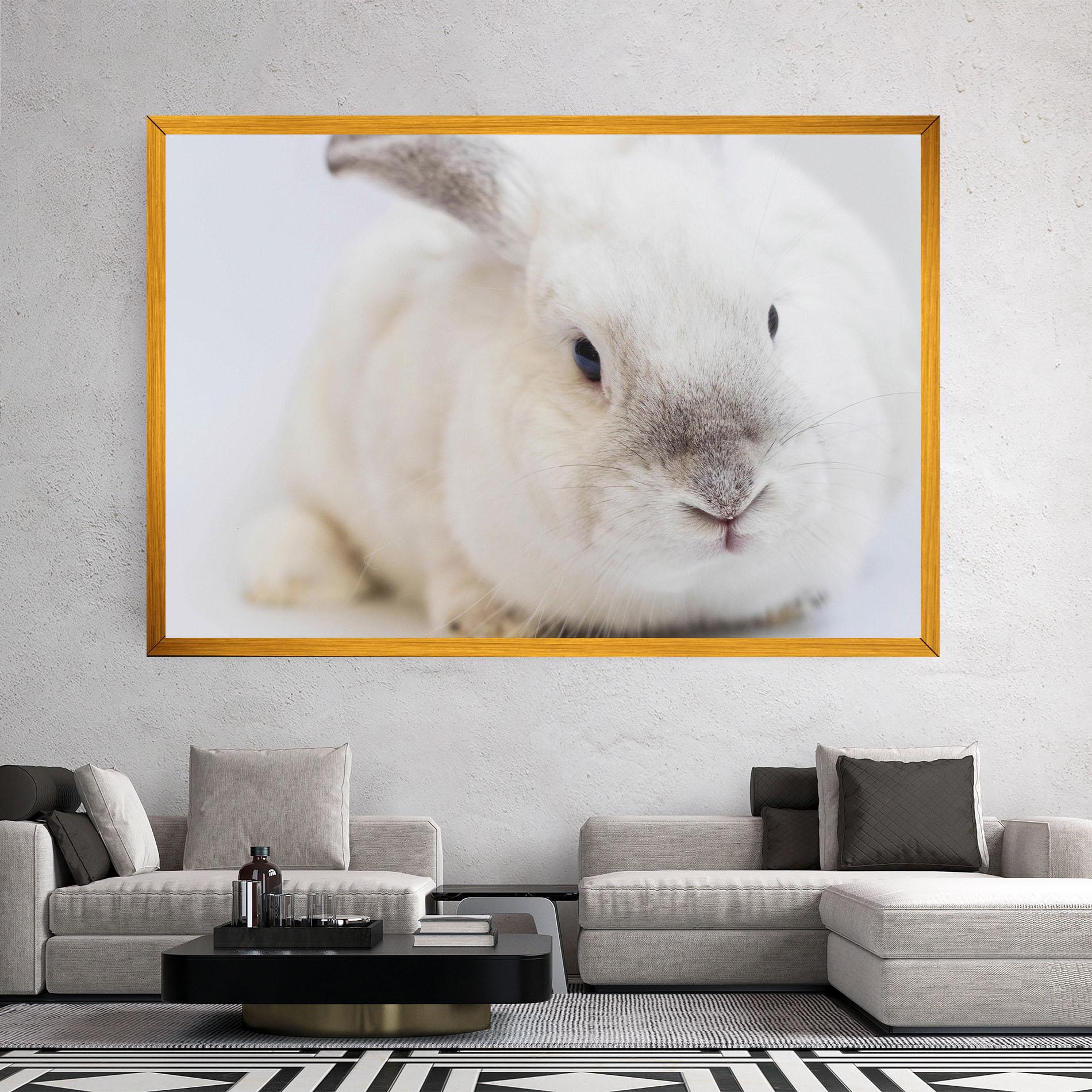 Leinwandbild Light Grey Bunny mockup 2