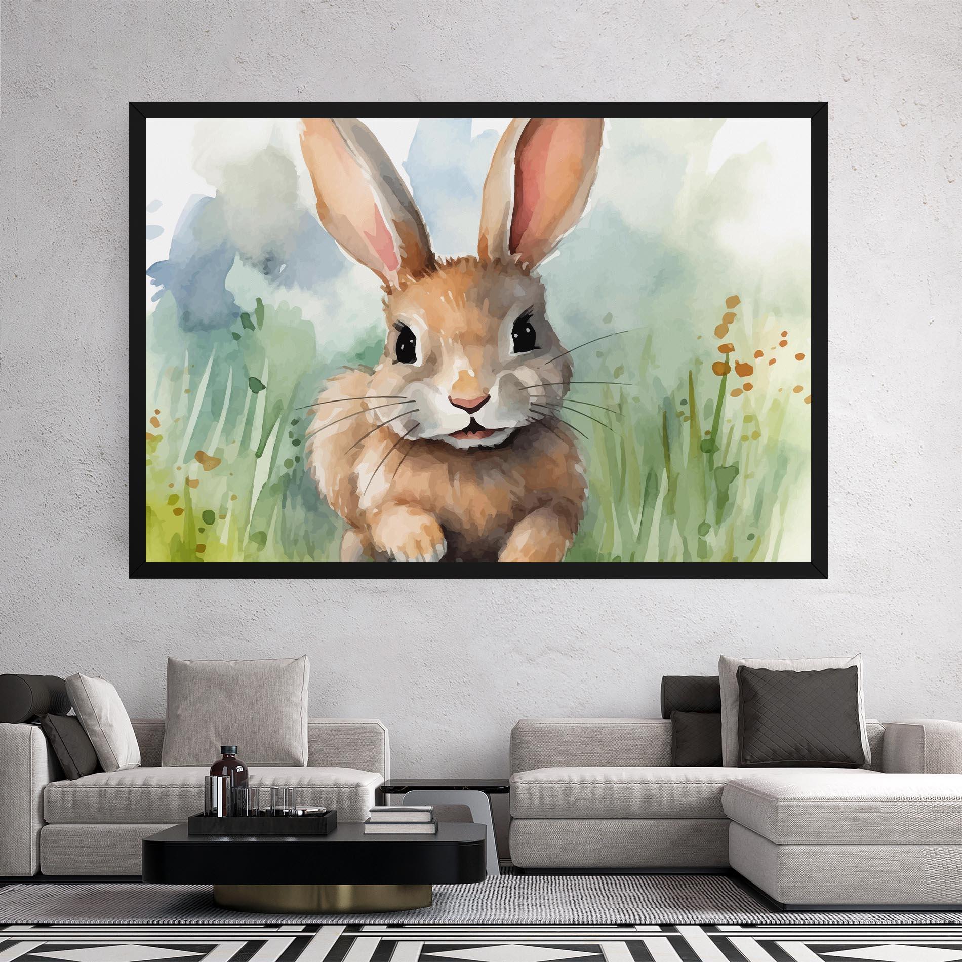 Leinwandbild Brown Cream Bunny mockup 2
