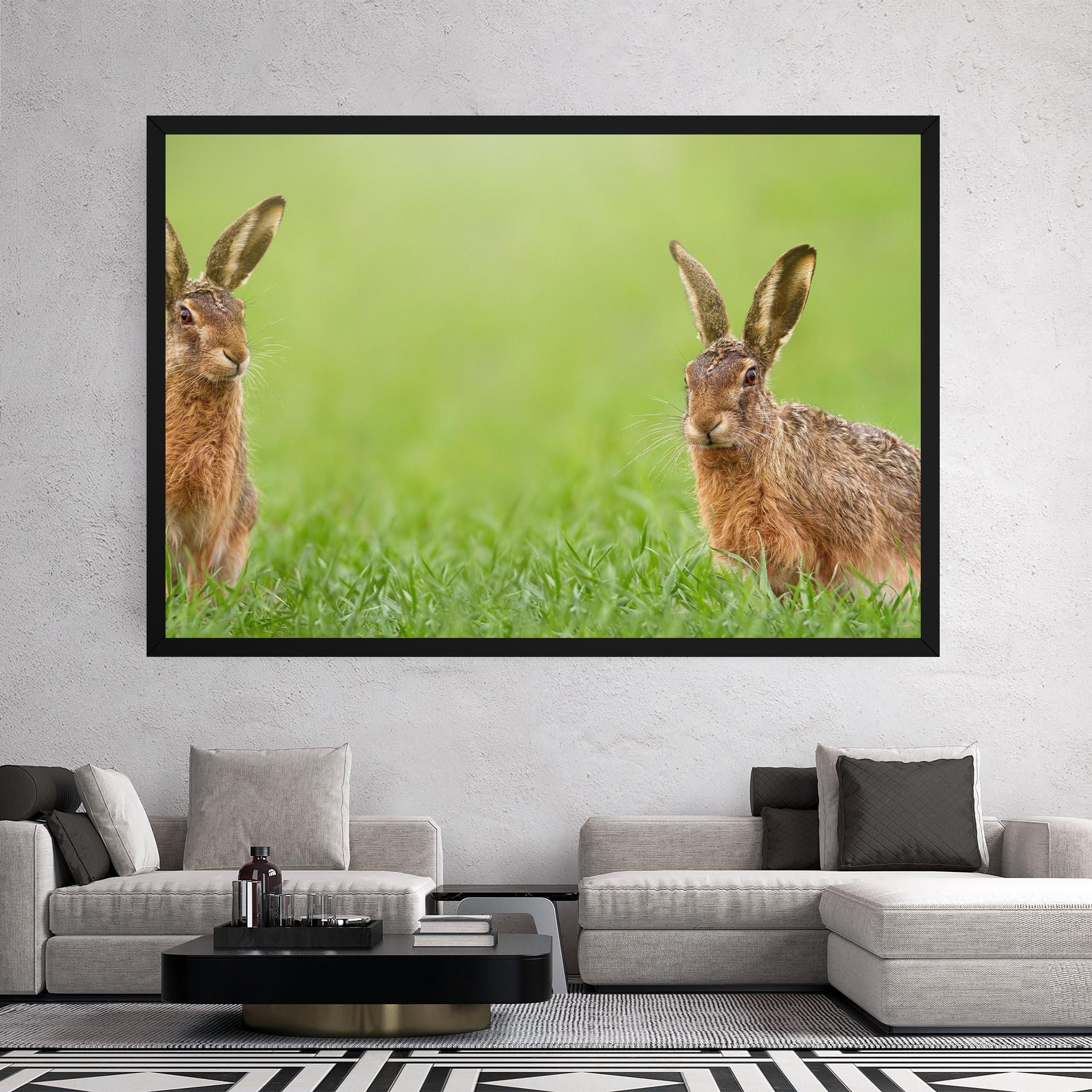 Leinwandbild Brown Hares mockup 2