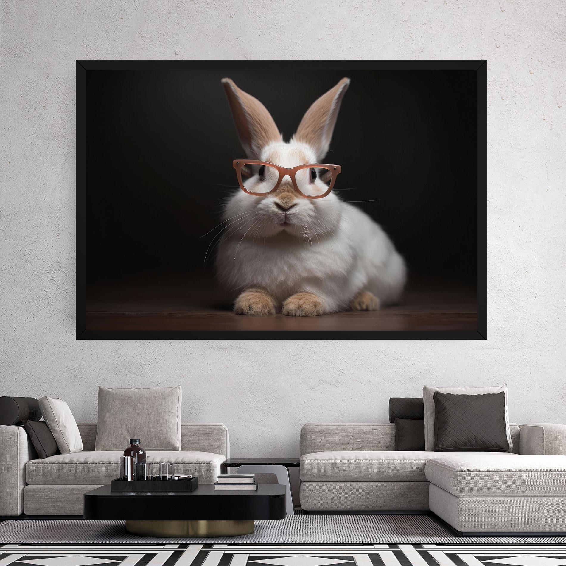 Leinwandbild Eyeglasses Bunny mockup 2