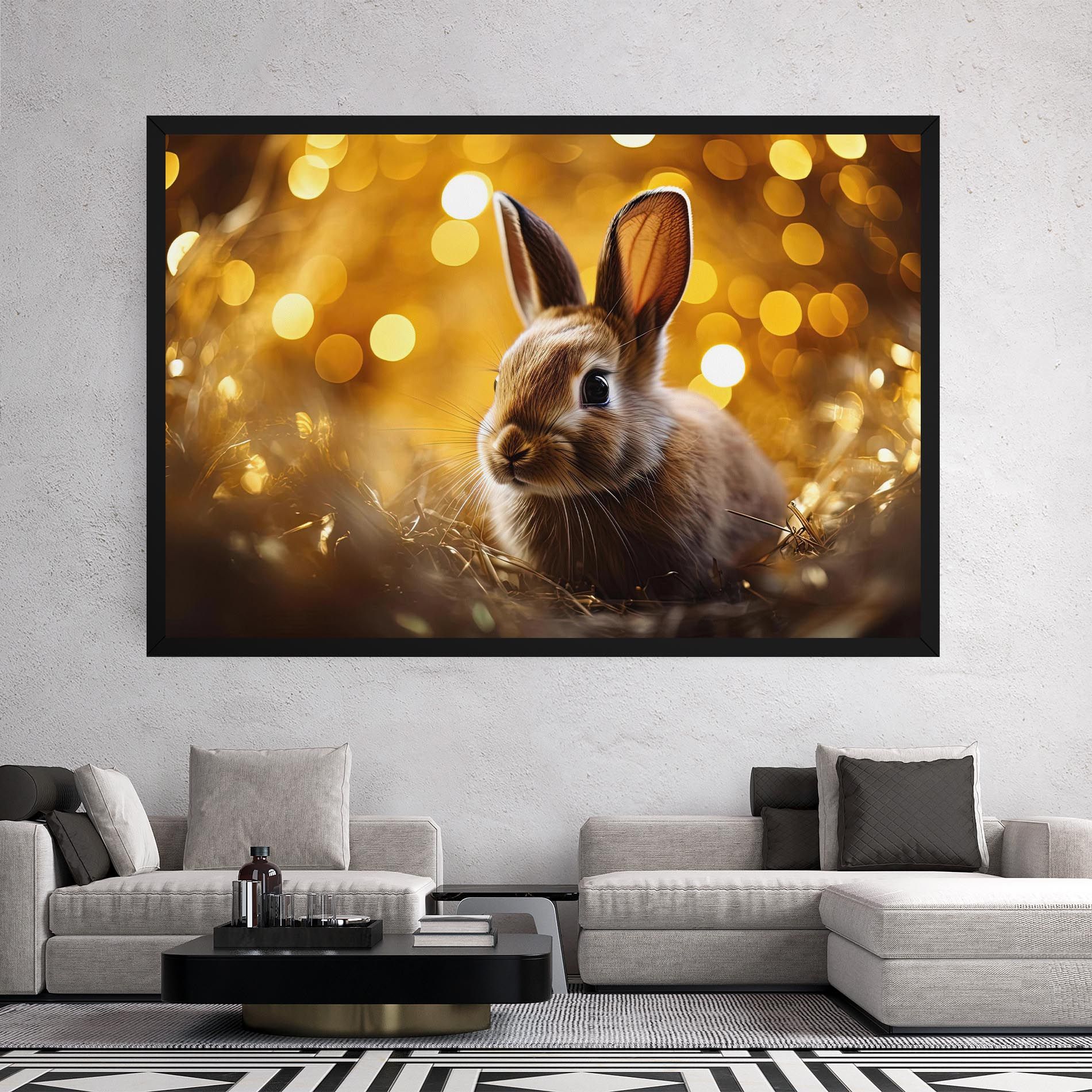 Gold Lights Bunny mockup 2