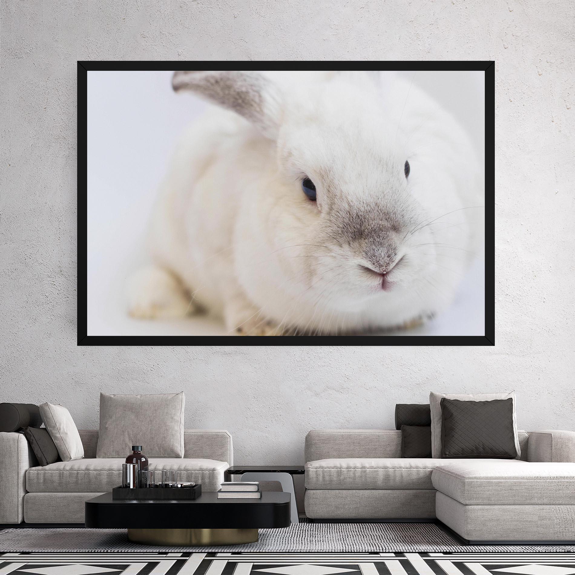 Leinwandbild Light Grey Bunny mockup 2